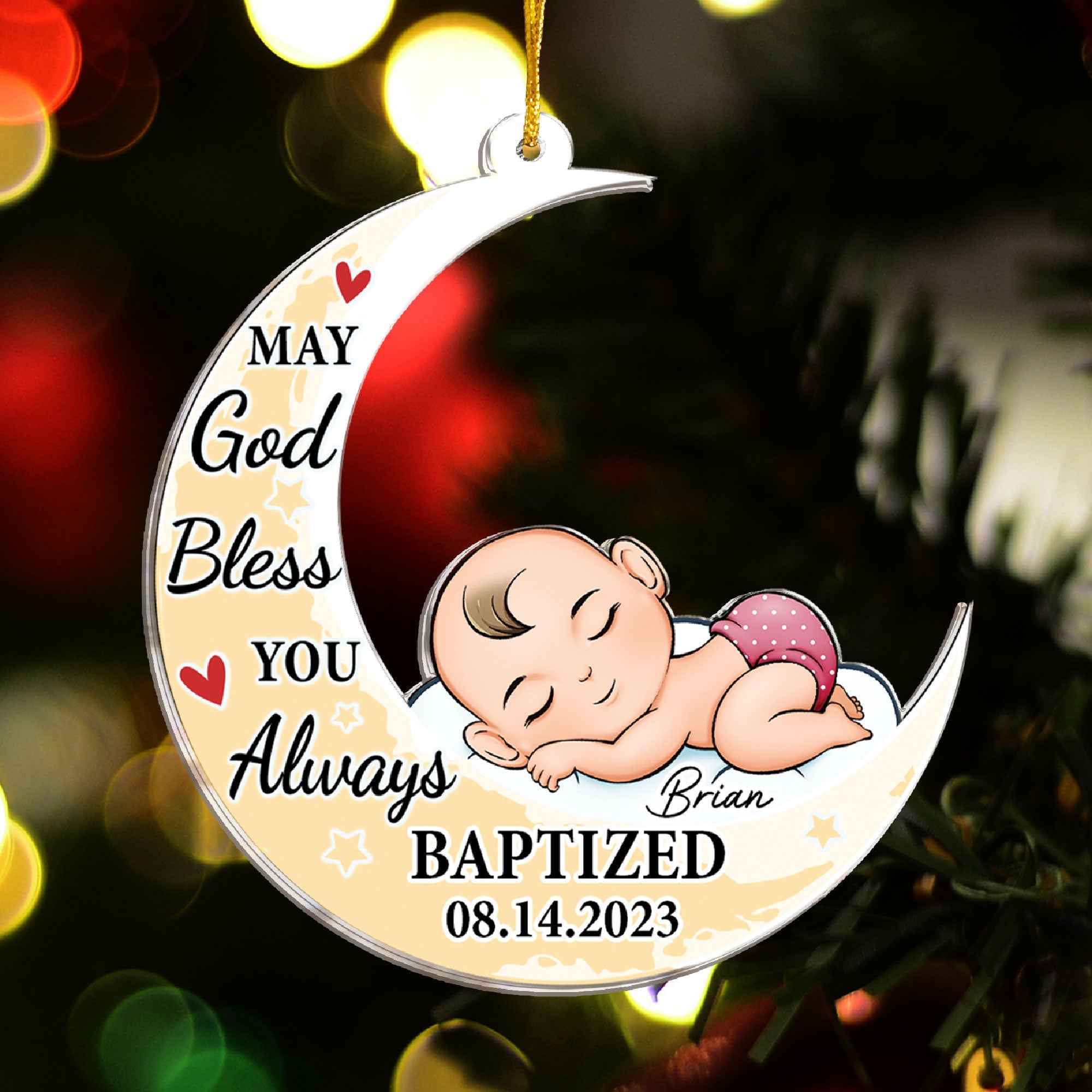 May God Bless You Always - Personalized Acrylic Ornament