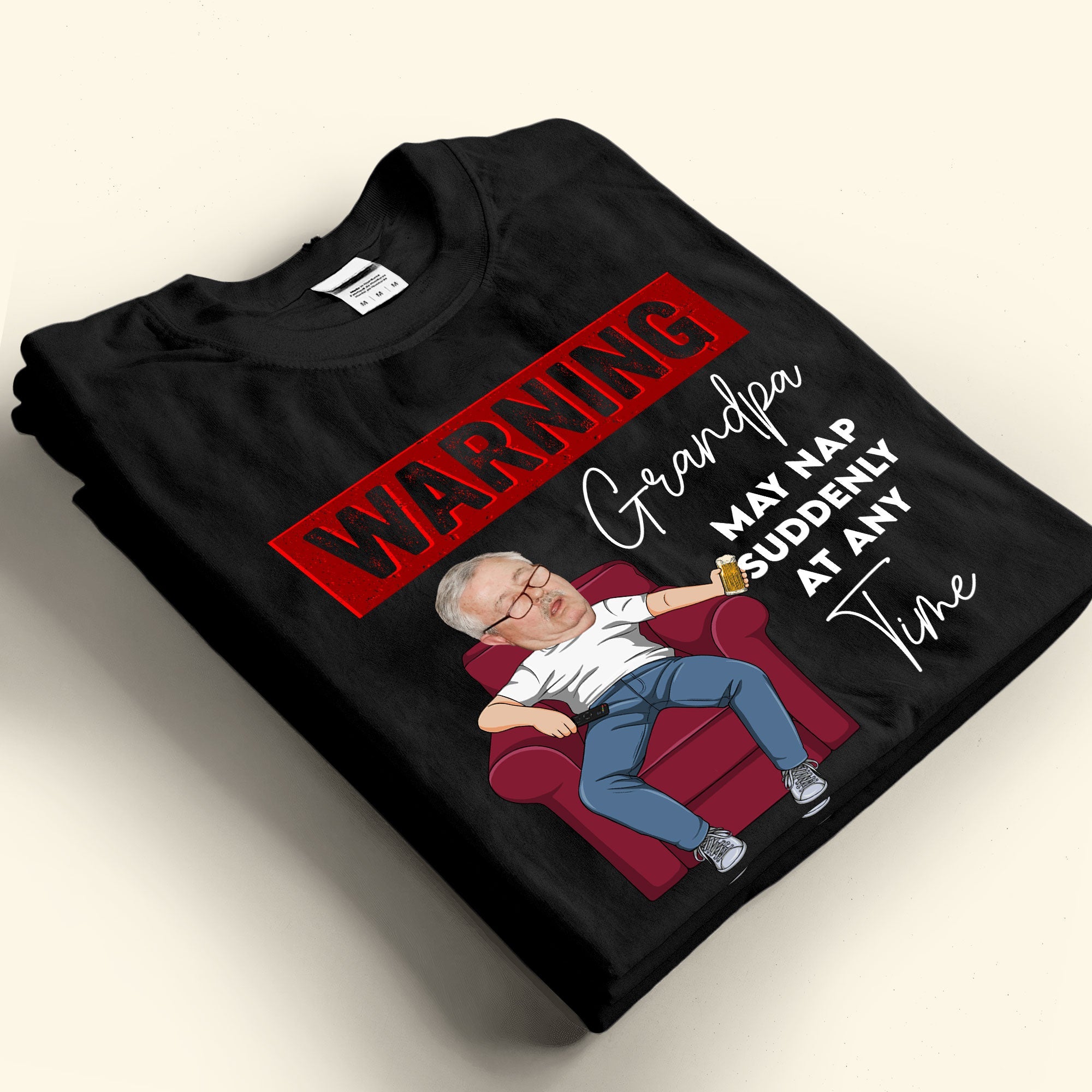 May Nap Suddenly At Any Time - Personalized Photo Shirt