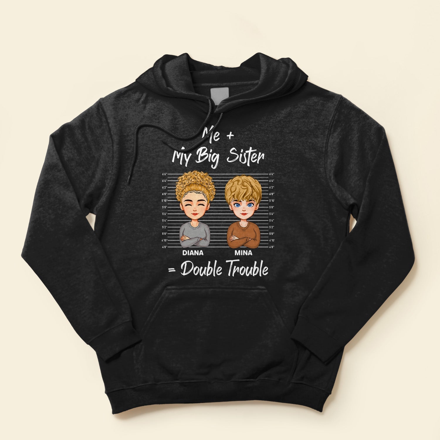 Me And My Sister Double Trouble - Personalized Shirt