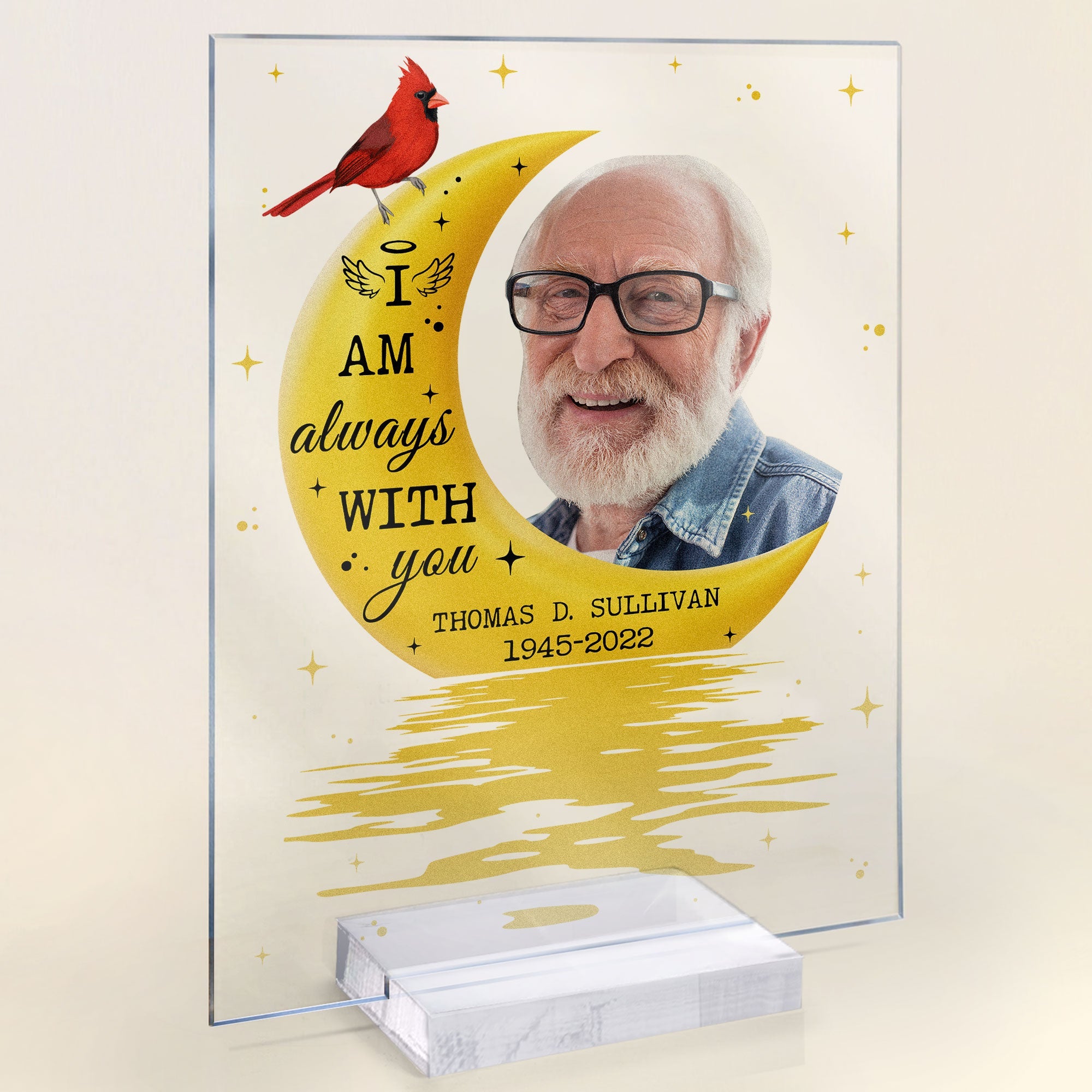 Memorial Gifts I Am Always With You 2 - Personalized Acrylic Photo Plaque