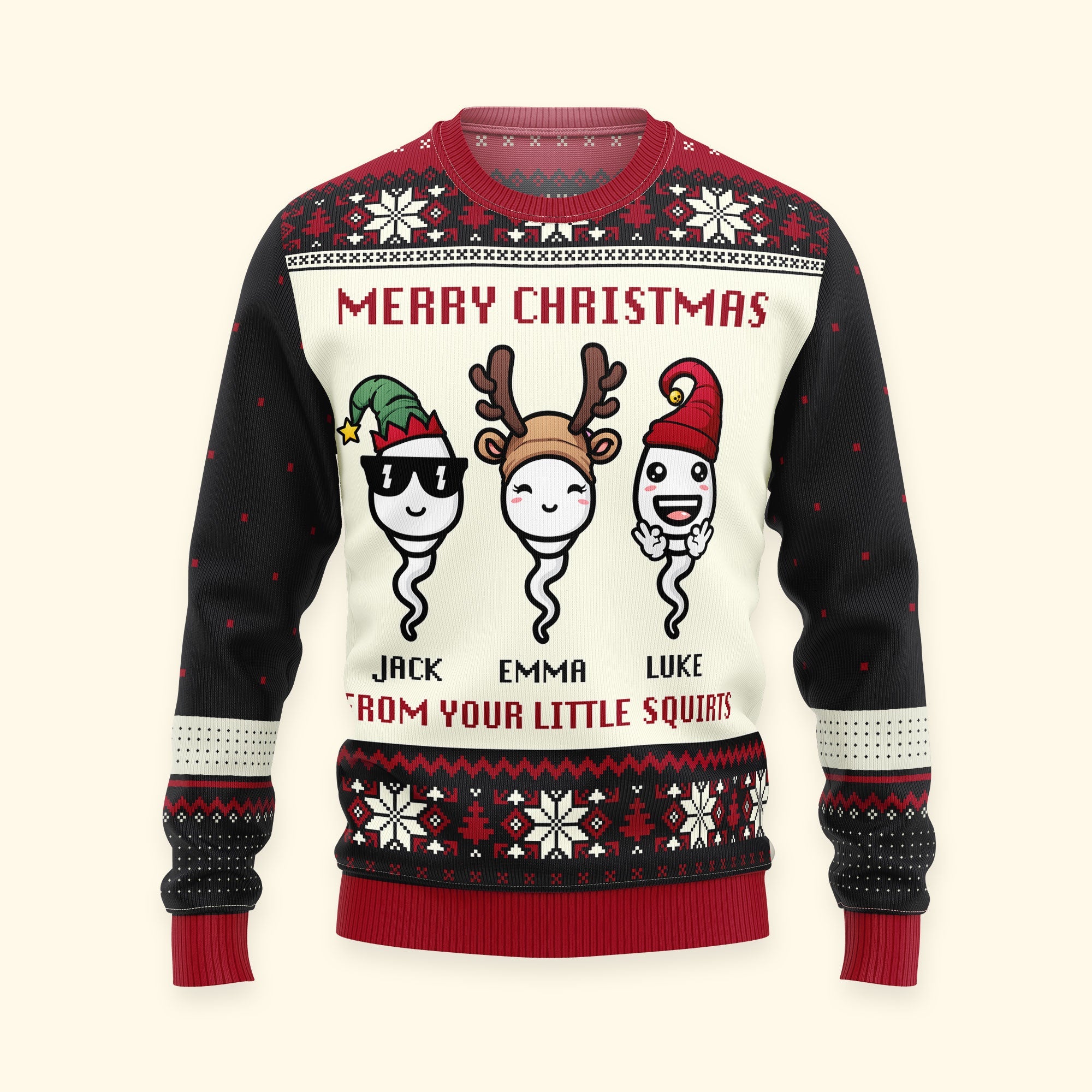 Merry Christmas From Your Little Squirts - Personalized Ugly Sweater