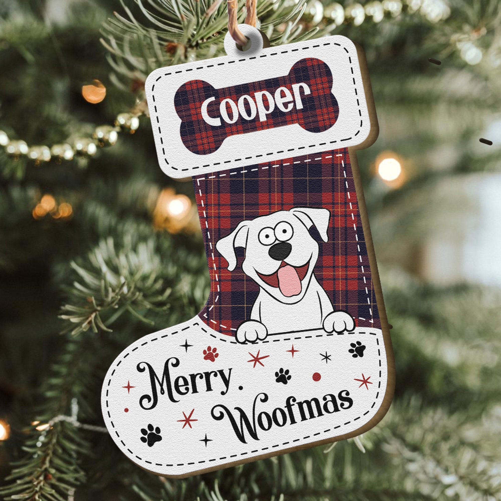 Merry Christmas - Personalized Custom Shaped Wooden Ornament