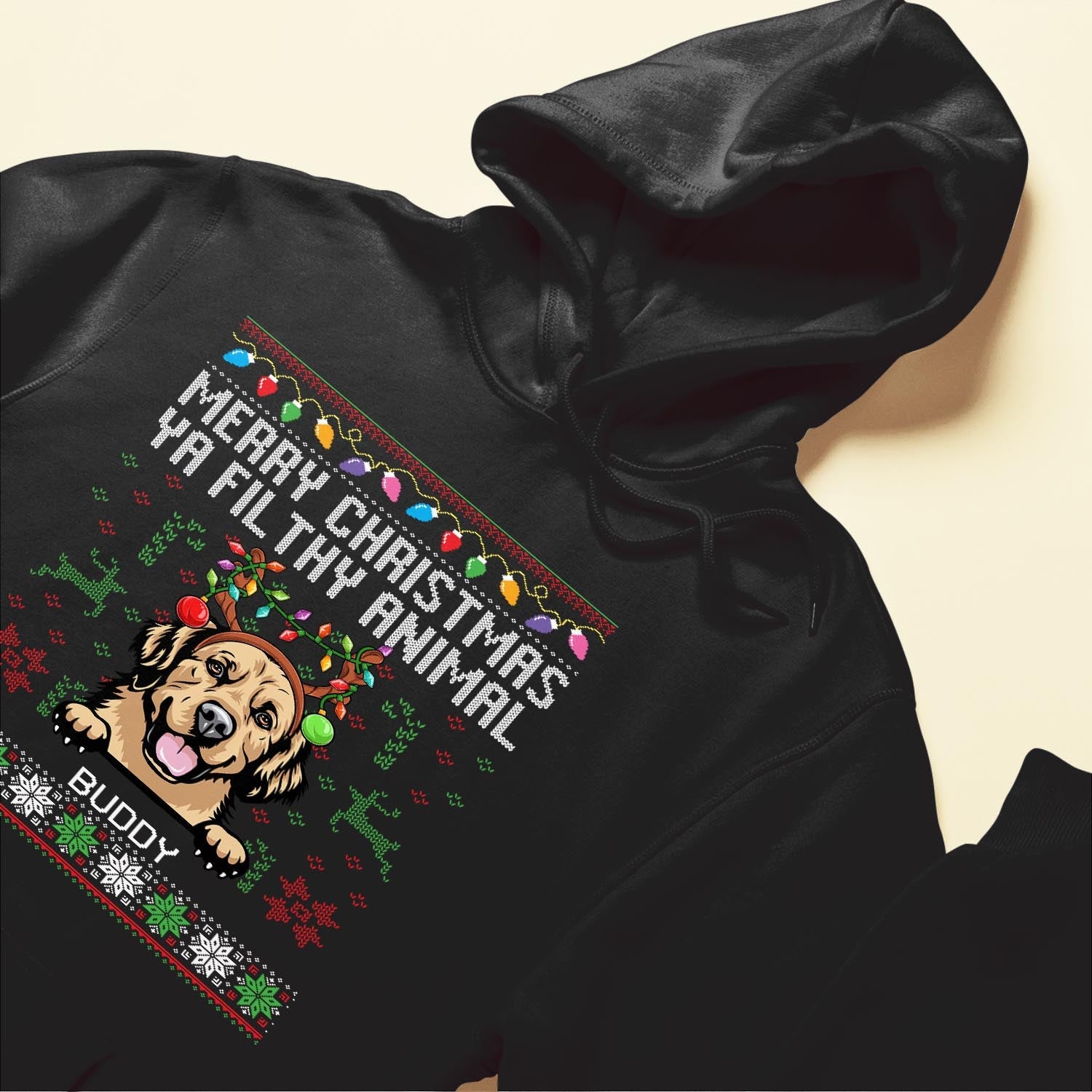 Merry Christmas Ya Filthy Animal - Personalized Shirt - Christmas, Birthday Gift For Pet Lover, Dog Lover, Cat Lover, Pet Owner, Dog Mom, Cat Mom, Dog Dad, Cat Dad