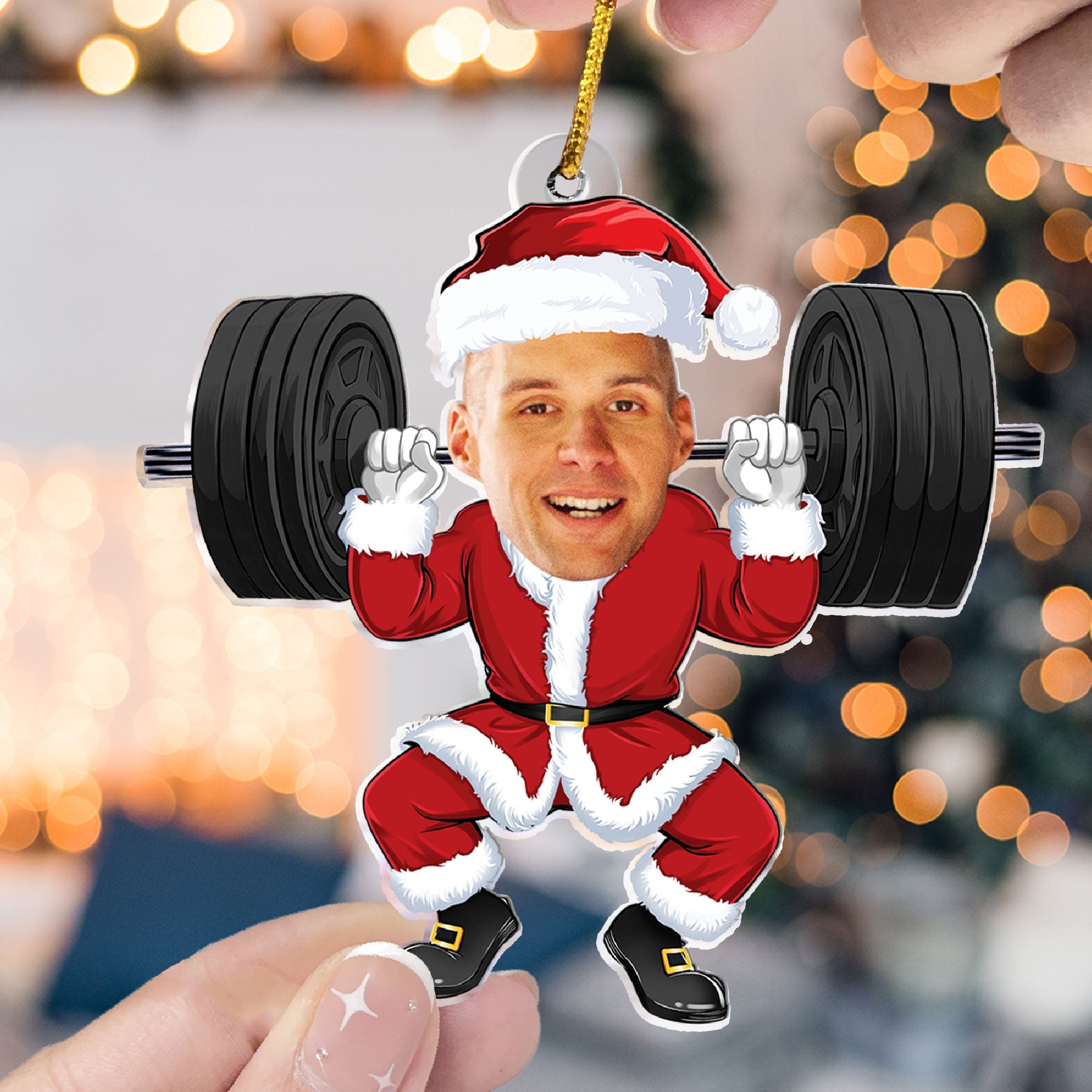 Merry Liftmas - Personalized Gym Photo Ornament