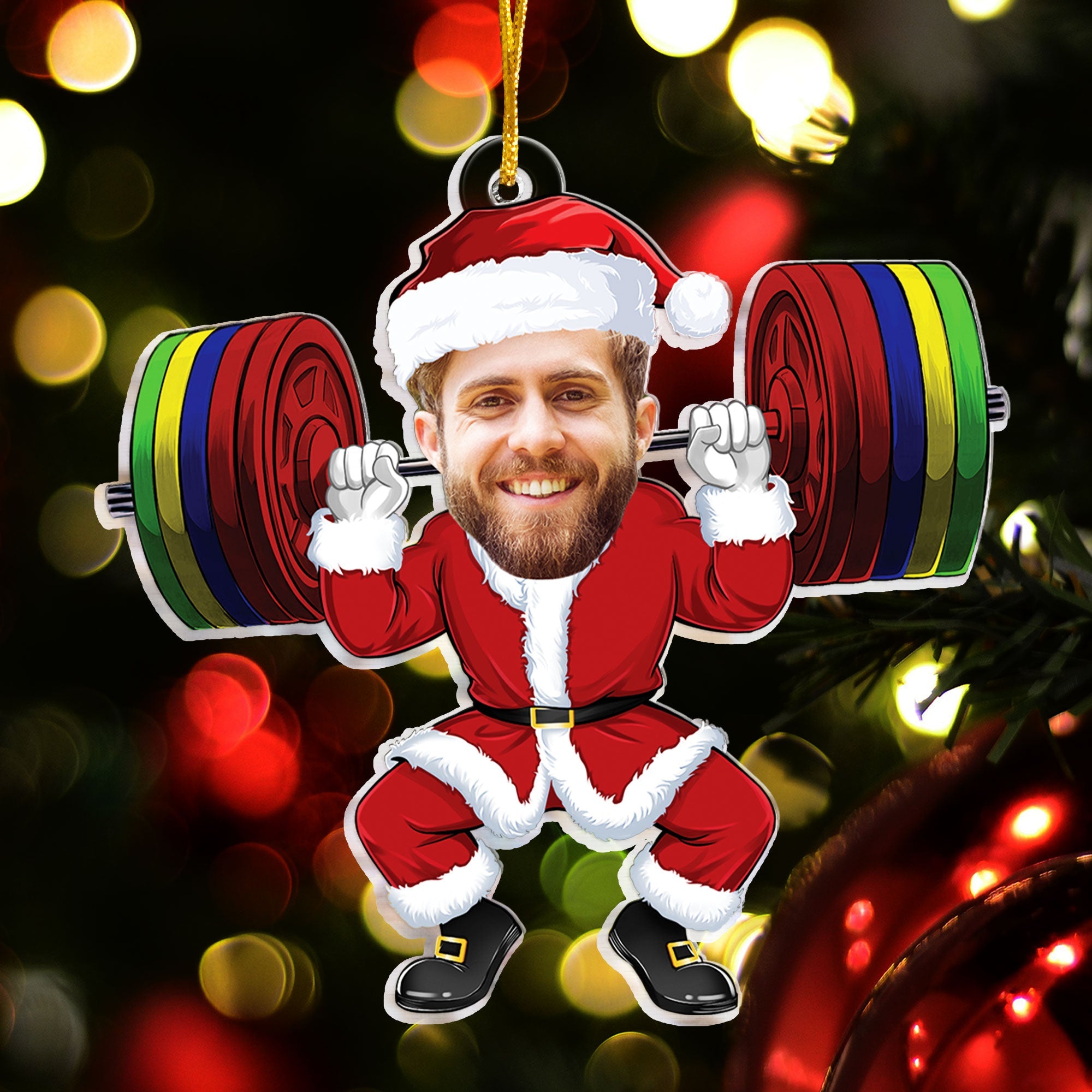 Merry Liftmas - Personalized Gym Photo Ornament