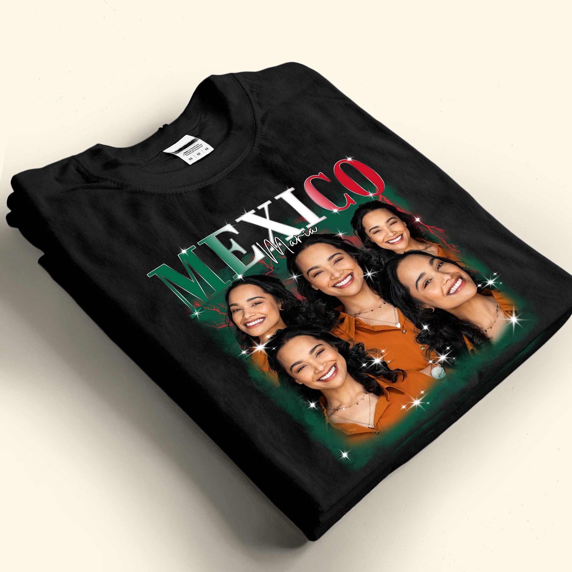 Mexico Pride Bootleg Style With Photo - Personalized Photo Shirt