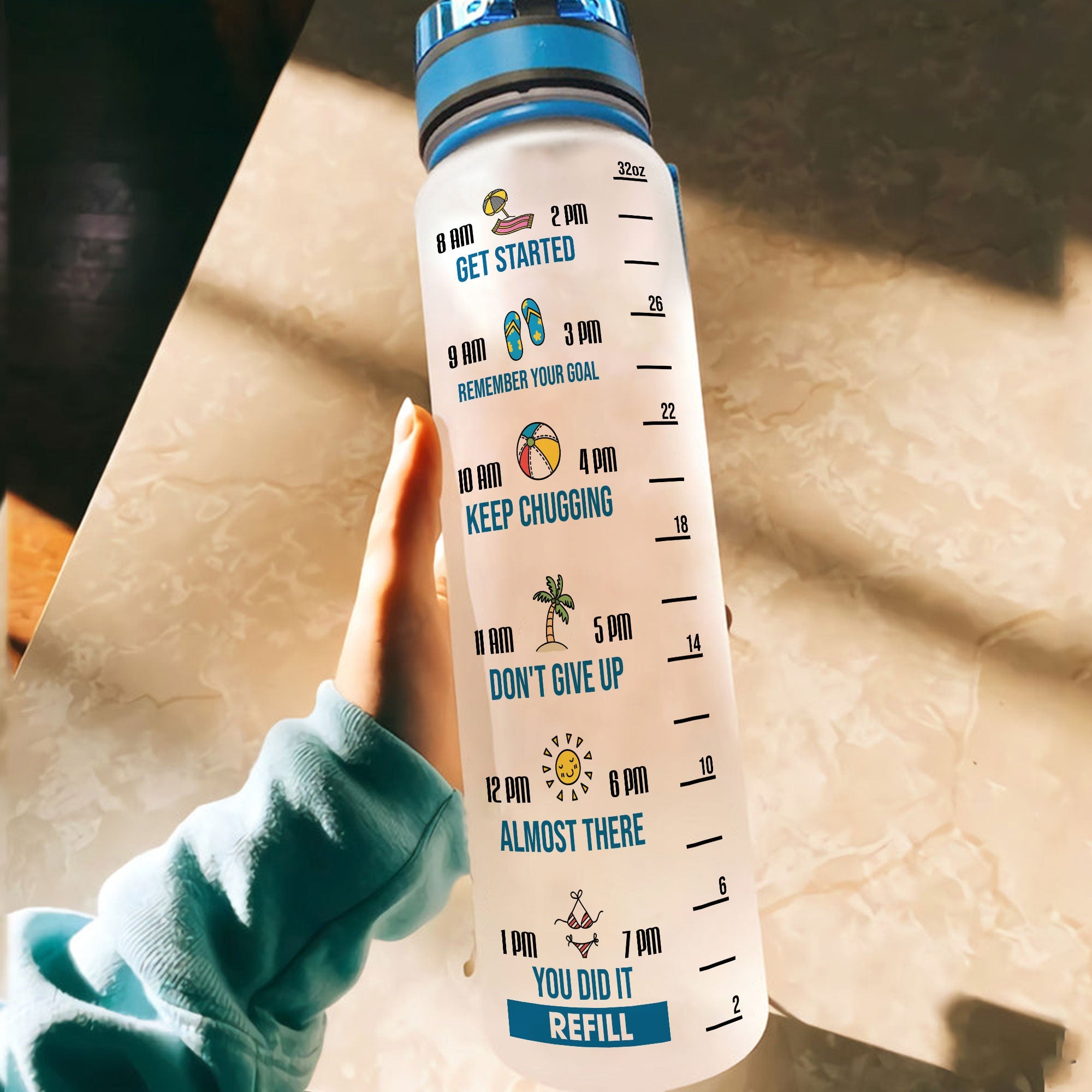 Might Be Water Might Be Tequila - Personalized Tracker Bottle