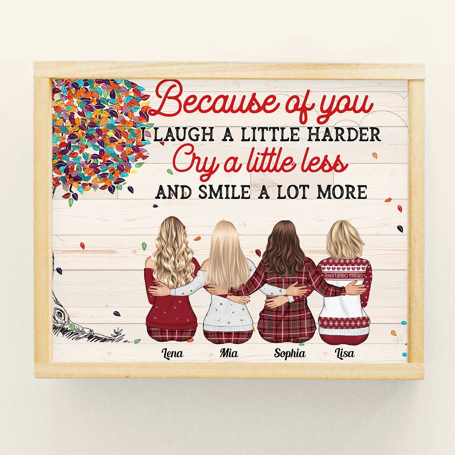 Best Friends Are Hard To Find The Bests Are Already Mine - Personalized Poster - Christmas Gift For Friends, Besties - Family Hugging