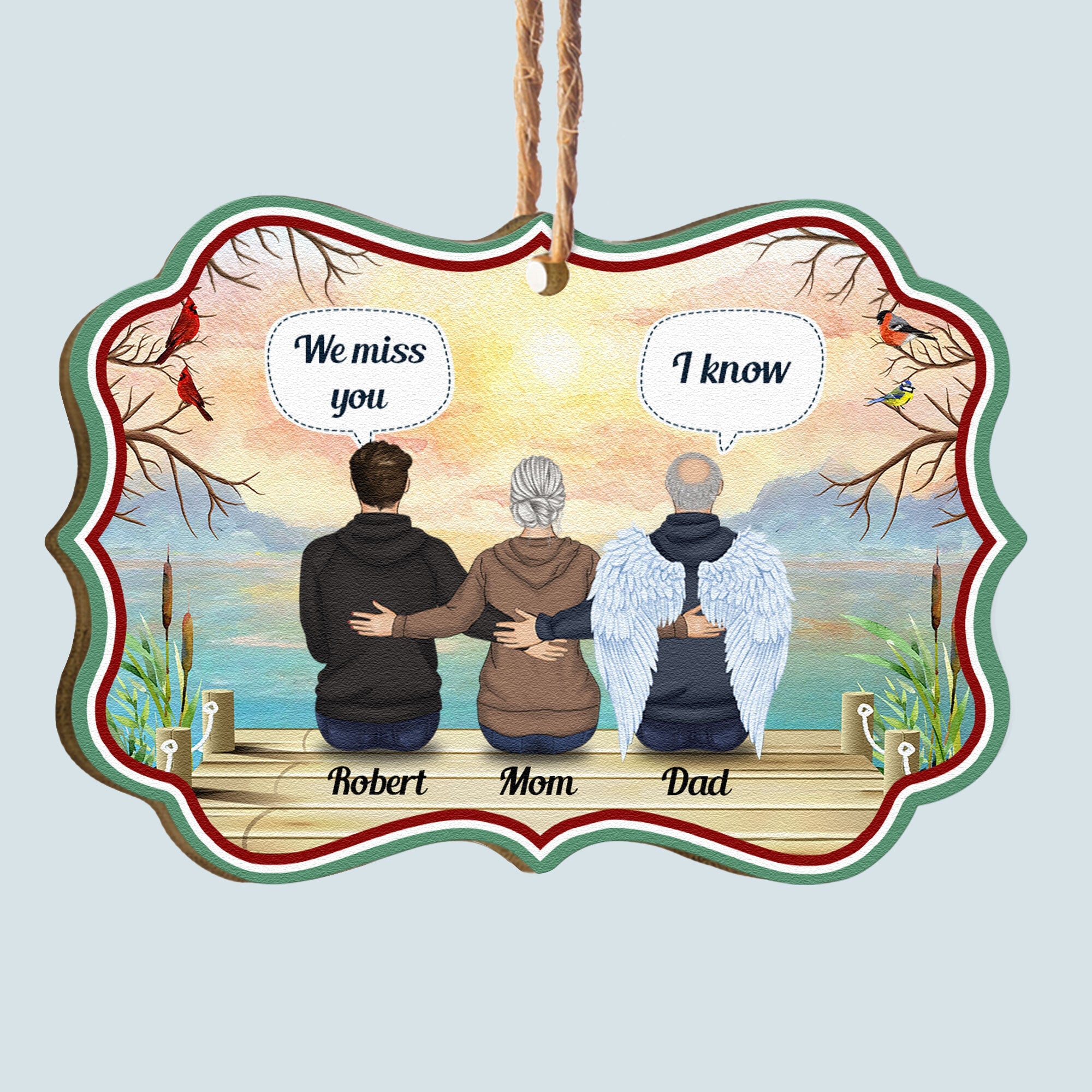 We Will Always Miss You - Personalized Aluminum/Wooden Ornament