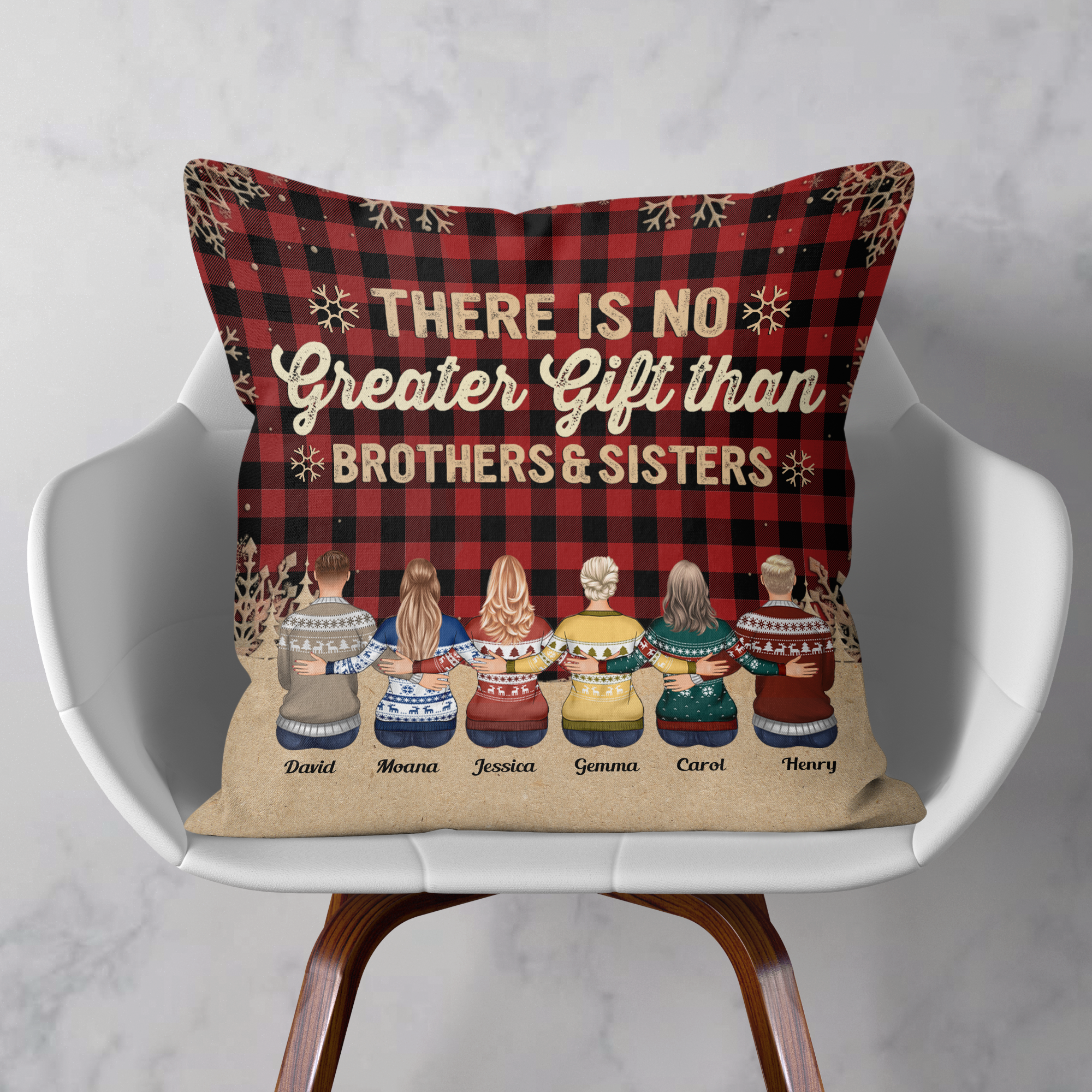 There Is No Greater Gift Than Brothers & Sisters - Personalized Pillow (Insert Included)