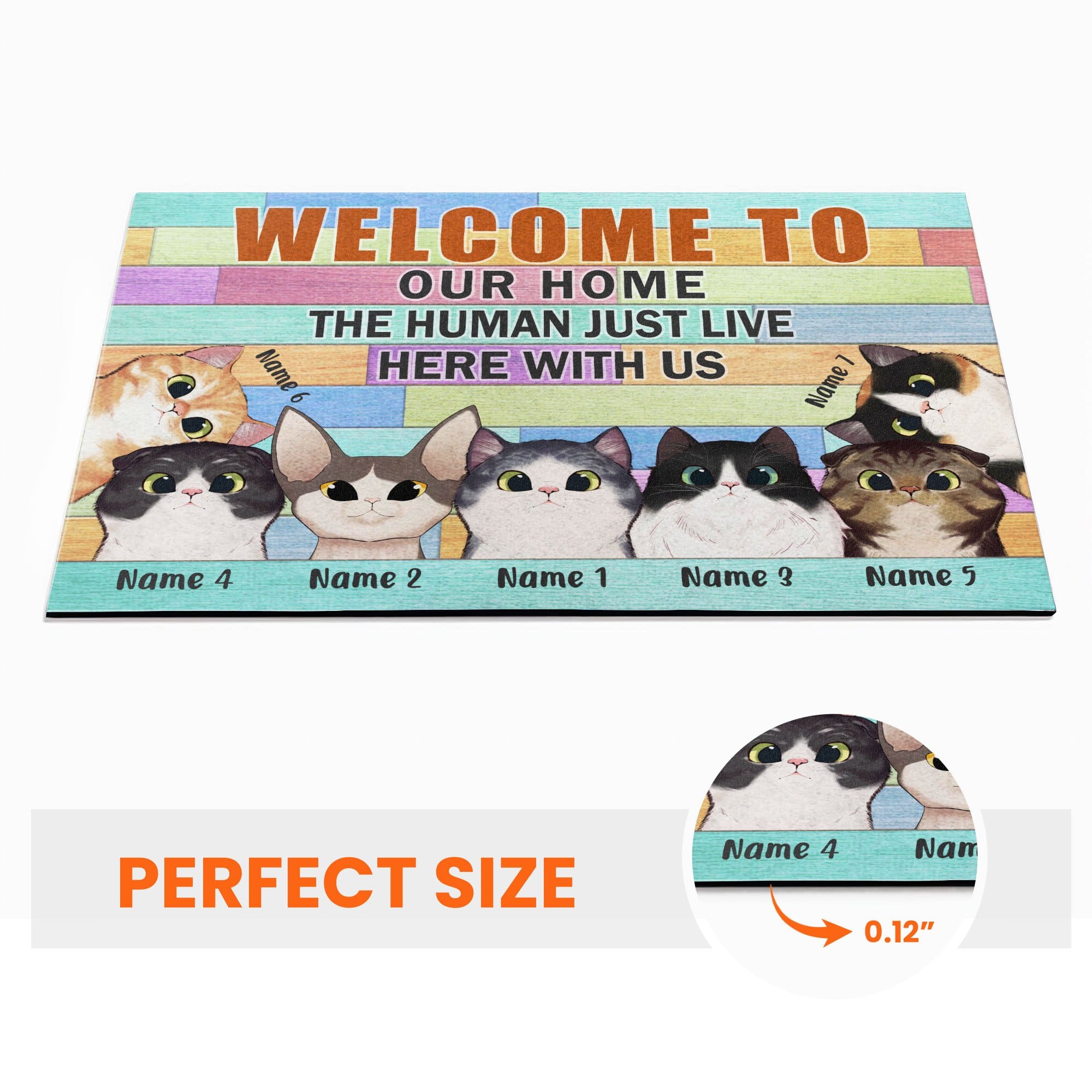 Keep Door Closed Don't Let The Cats Out, Cat Custom Doormat, Gift For Cat Lovers-Macorner