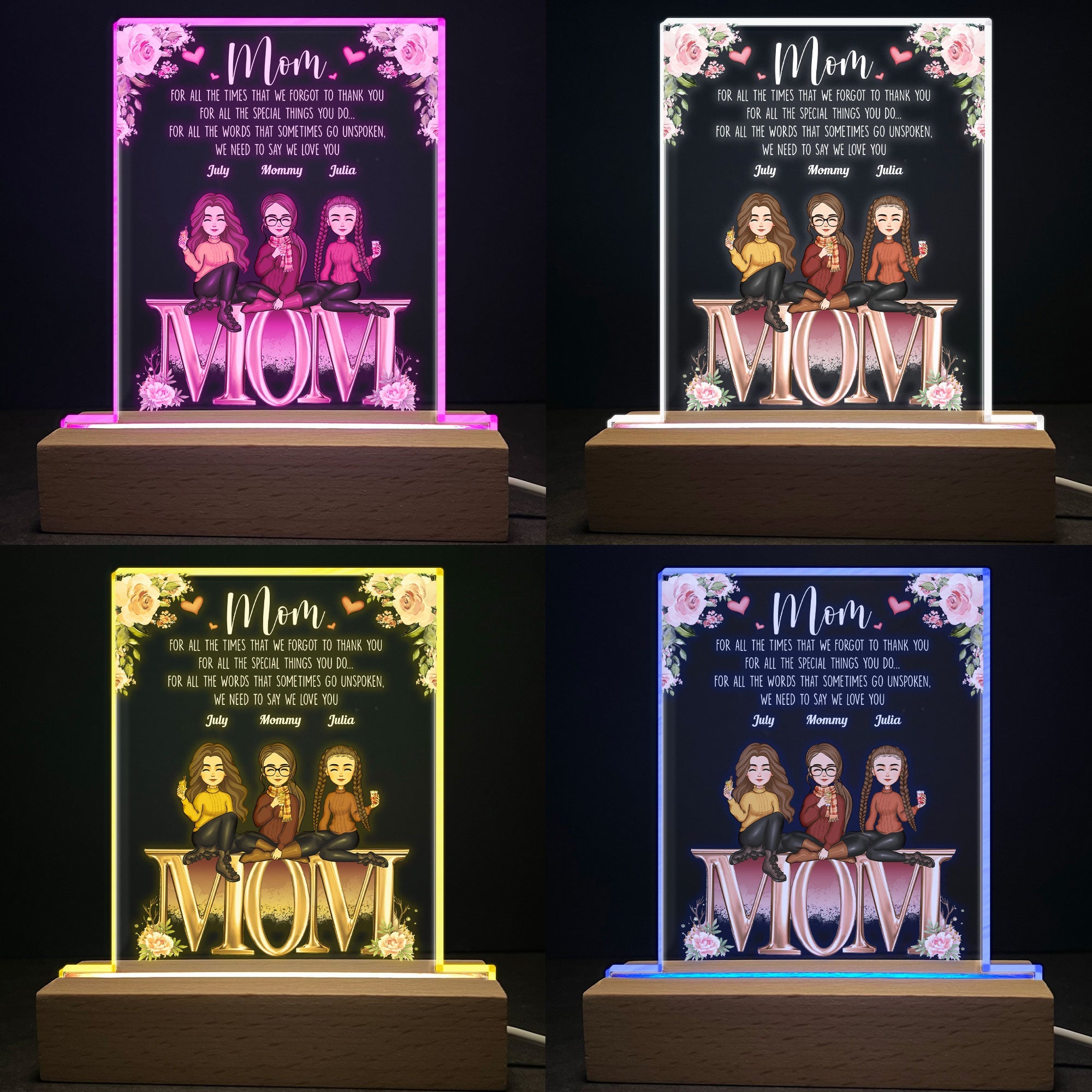 We Need To Say We Love You Mum - Personalized LED Light