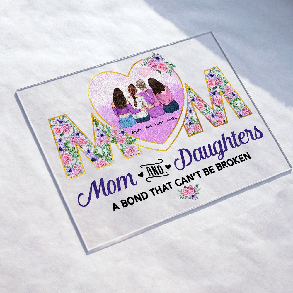 Mom And Daughters - Personalized Acrylic Plaque