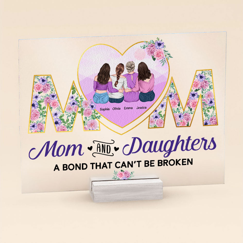 Mom And Daughters - Personalized Acrylic Plaque