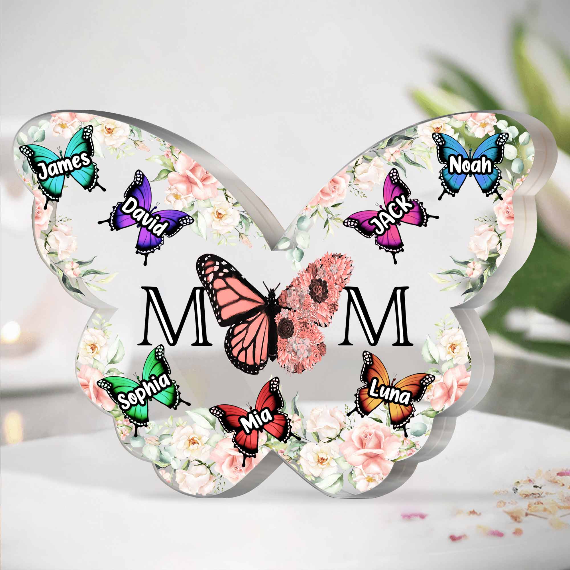 Mom - Butterfly Version - Personalized Acrylic Plaque