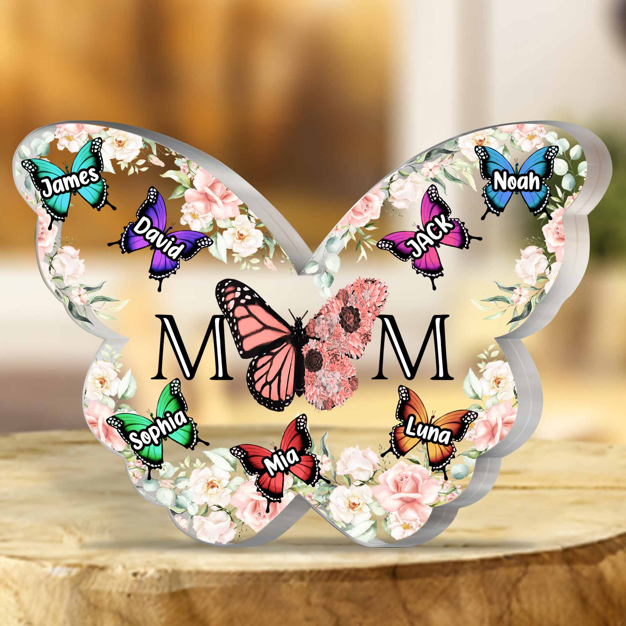 Mom - Butterfly Version - Personalized Acrylic Plaque