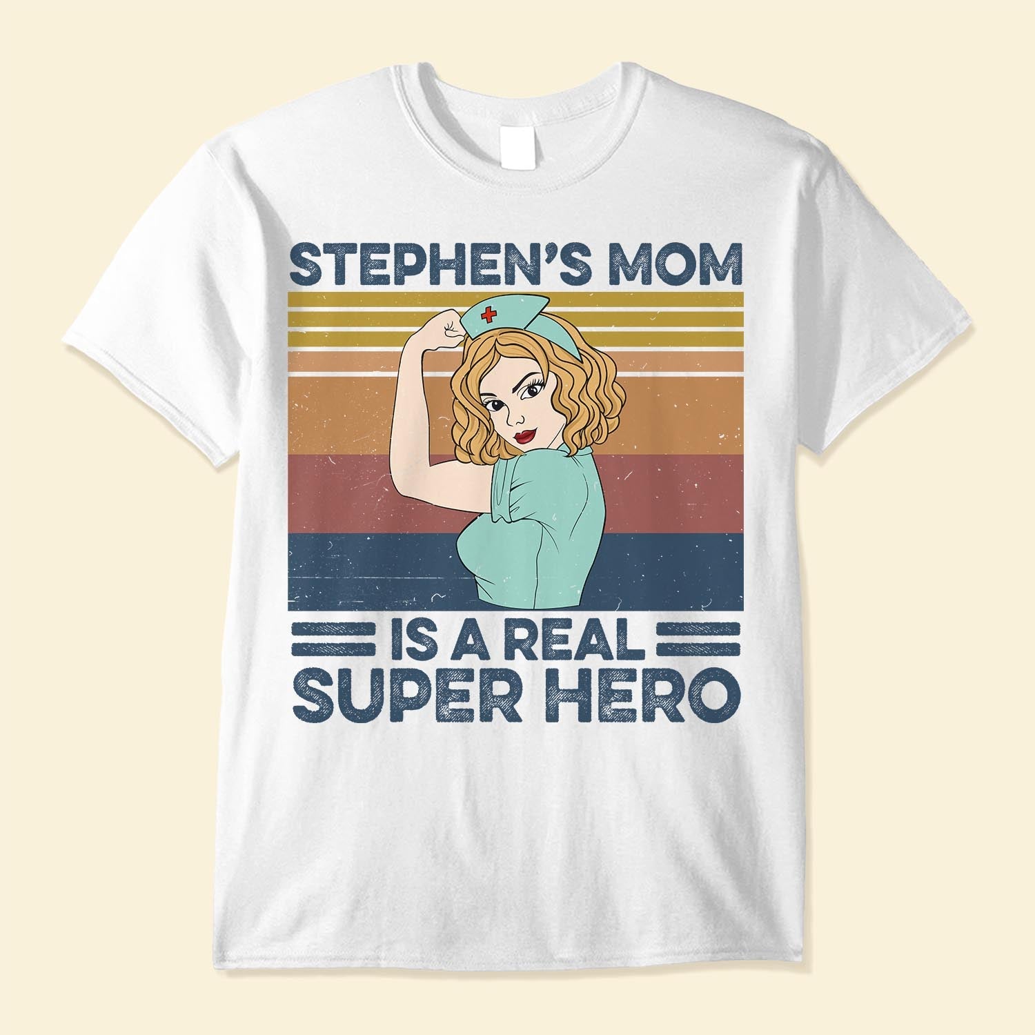 Mom Is A Real Super Hero - Personalized Shirt - Birthday Gift For Mom, Mother, Mama