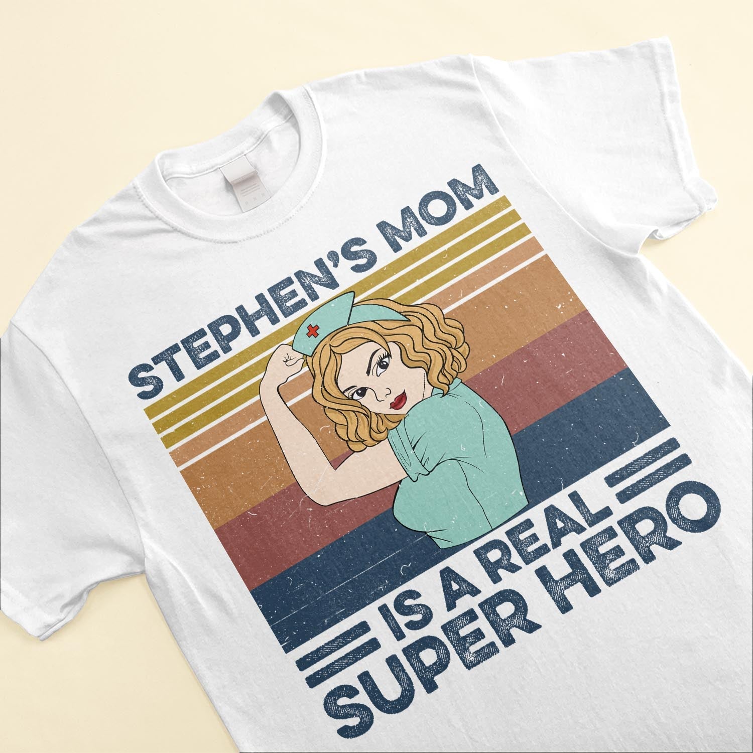 Mom Is A Real Super Hero - Personalized Shirt - Birthday Gift For Mom, Mother, Mama