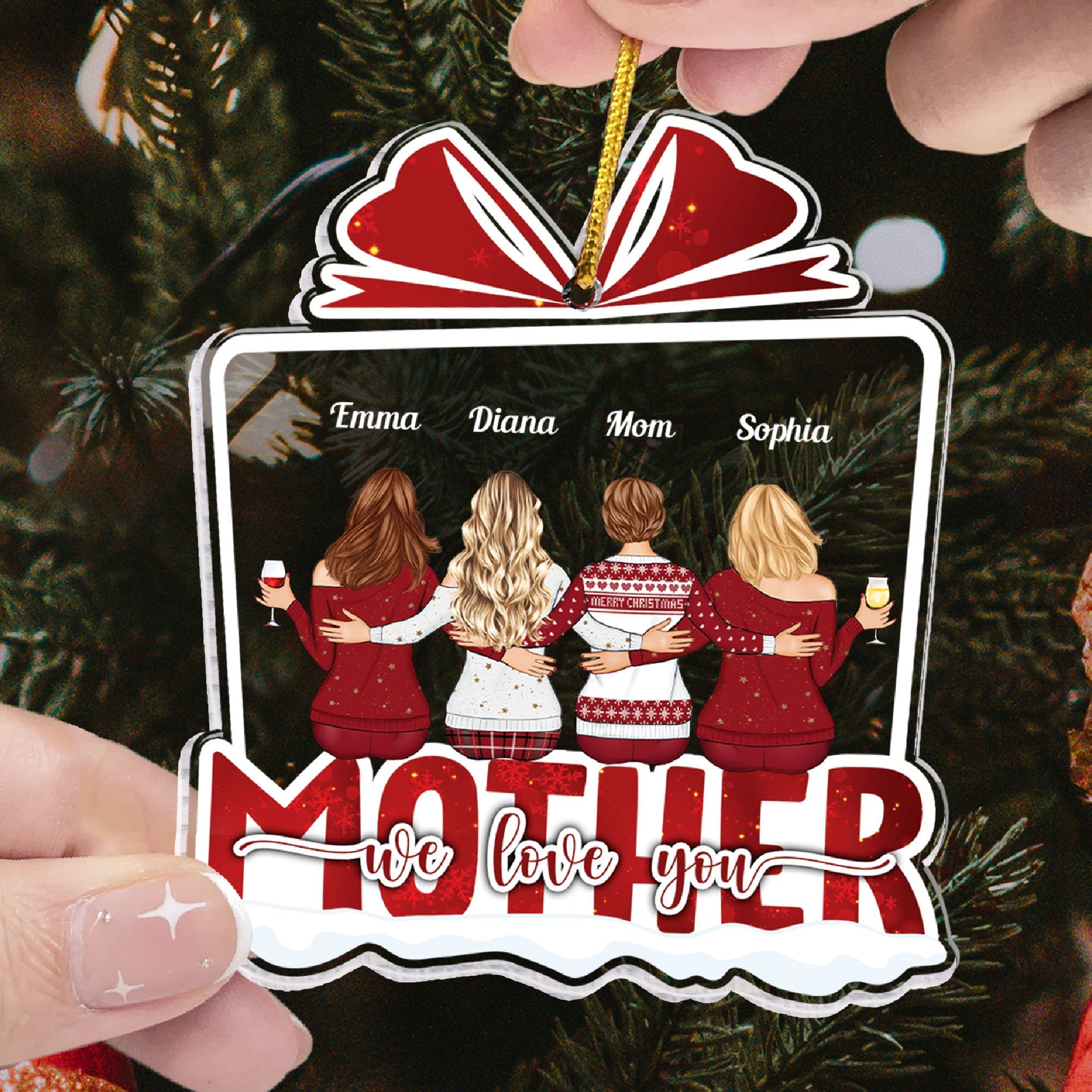 Mom Is The Best Gift - Personalized Acrylic Ornament