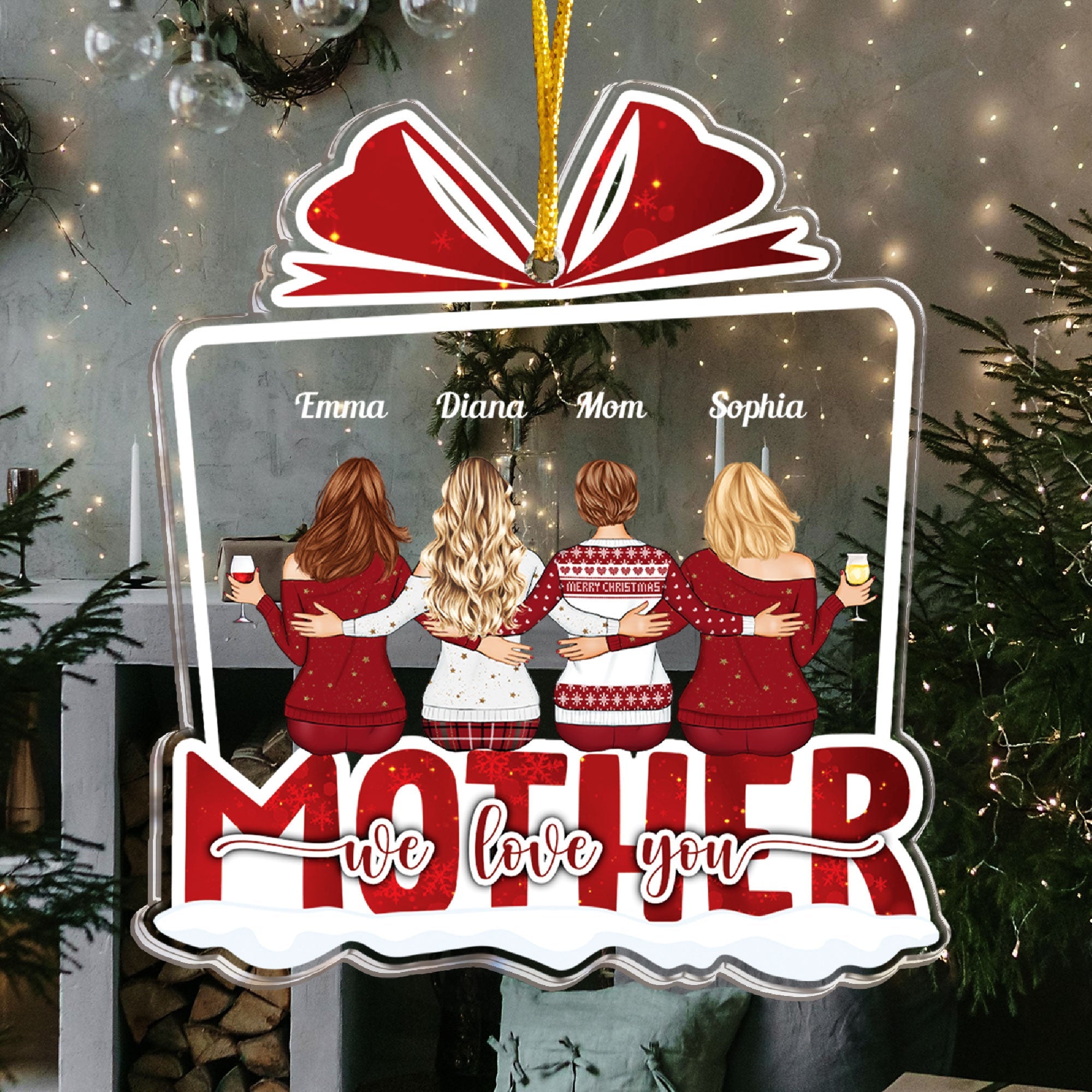 Mom Is The Best Gift - Personalized Acrylic Ornament