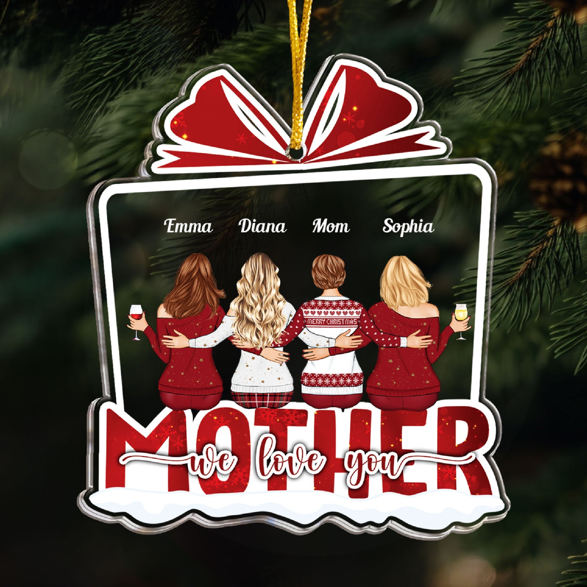 Mom Is The Best Gift - Personalized Acrylic Ornament