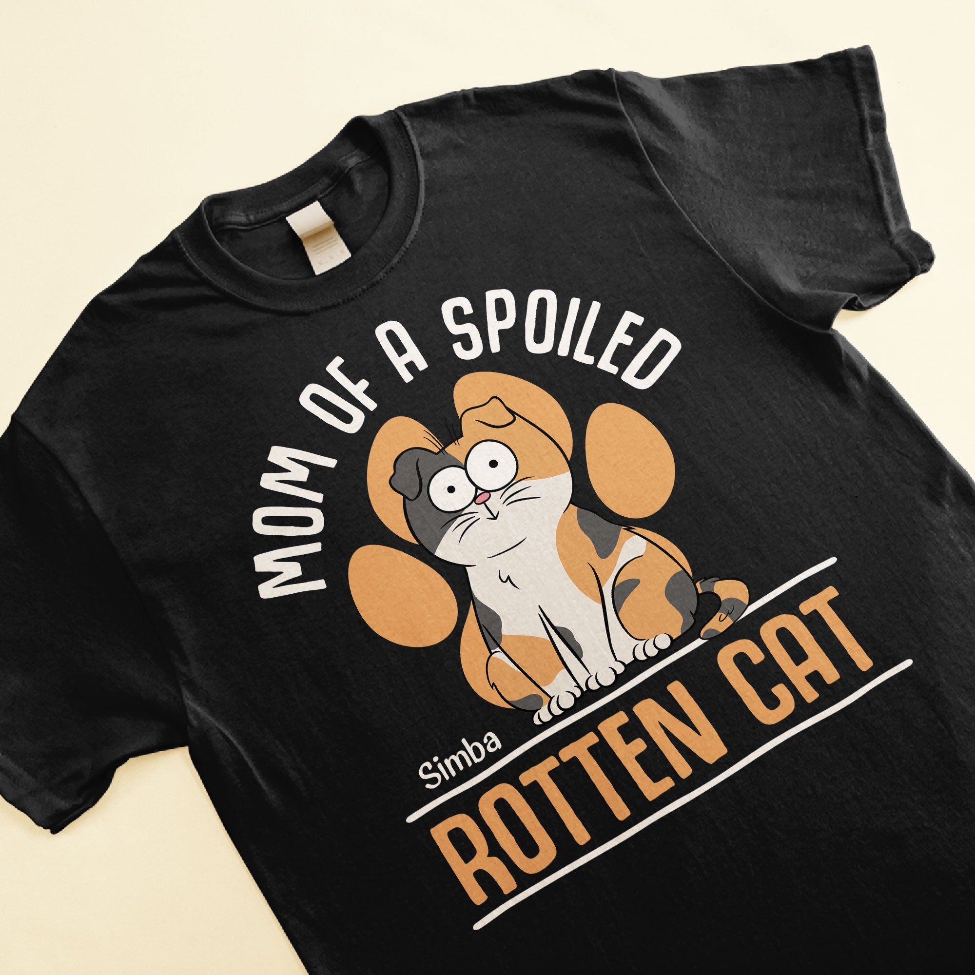 Mom Of A Spoiled Rotten Cat - Personalized Shirt