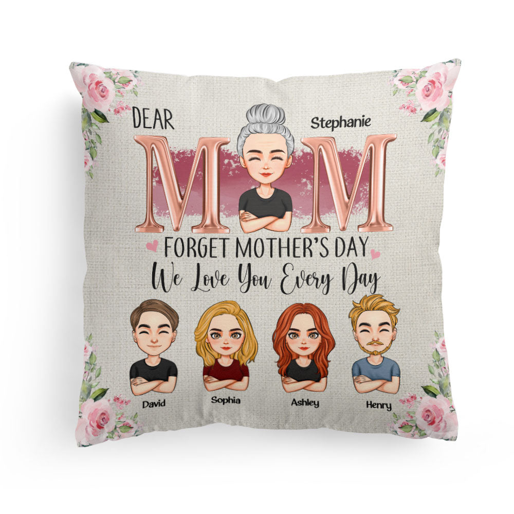 Mom - We Love You Every Day - Personalized Pillow