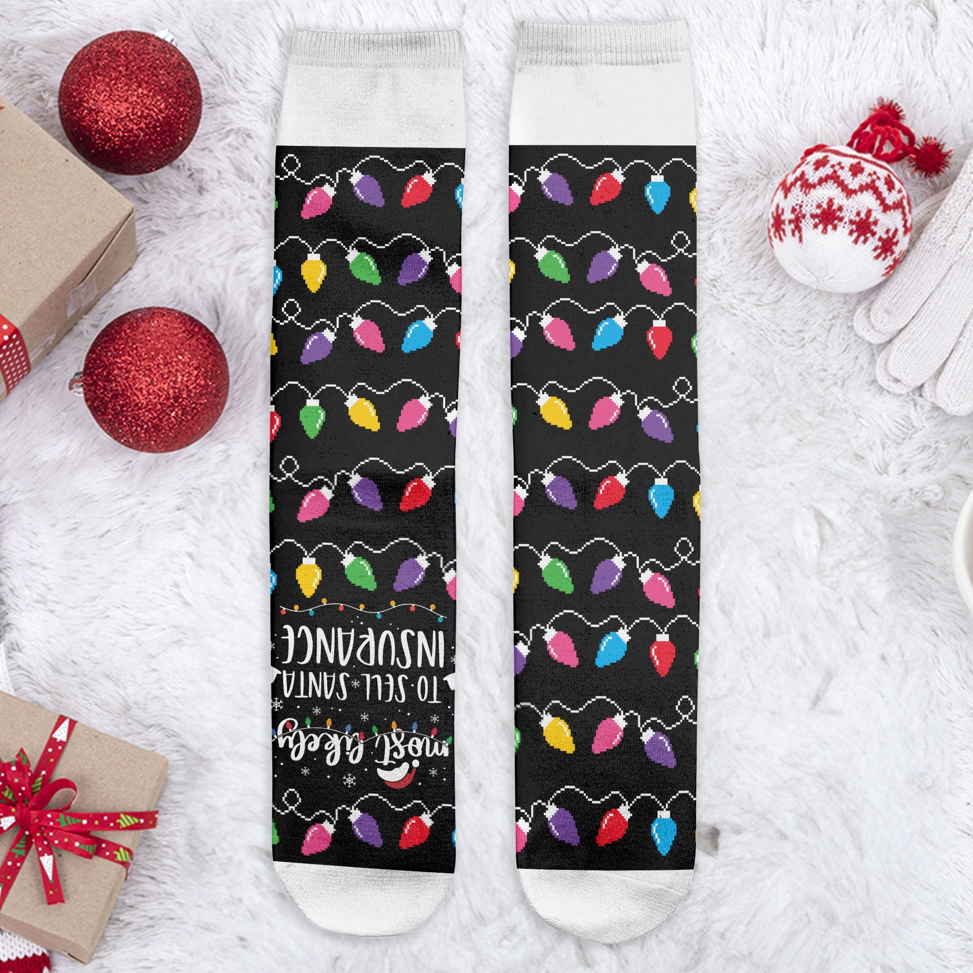 Most Likely And Custom Christmas Family - Personalized Crew Socks