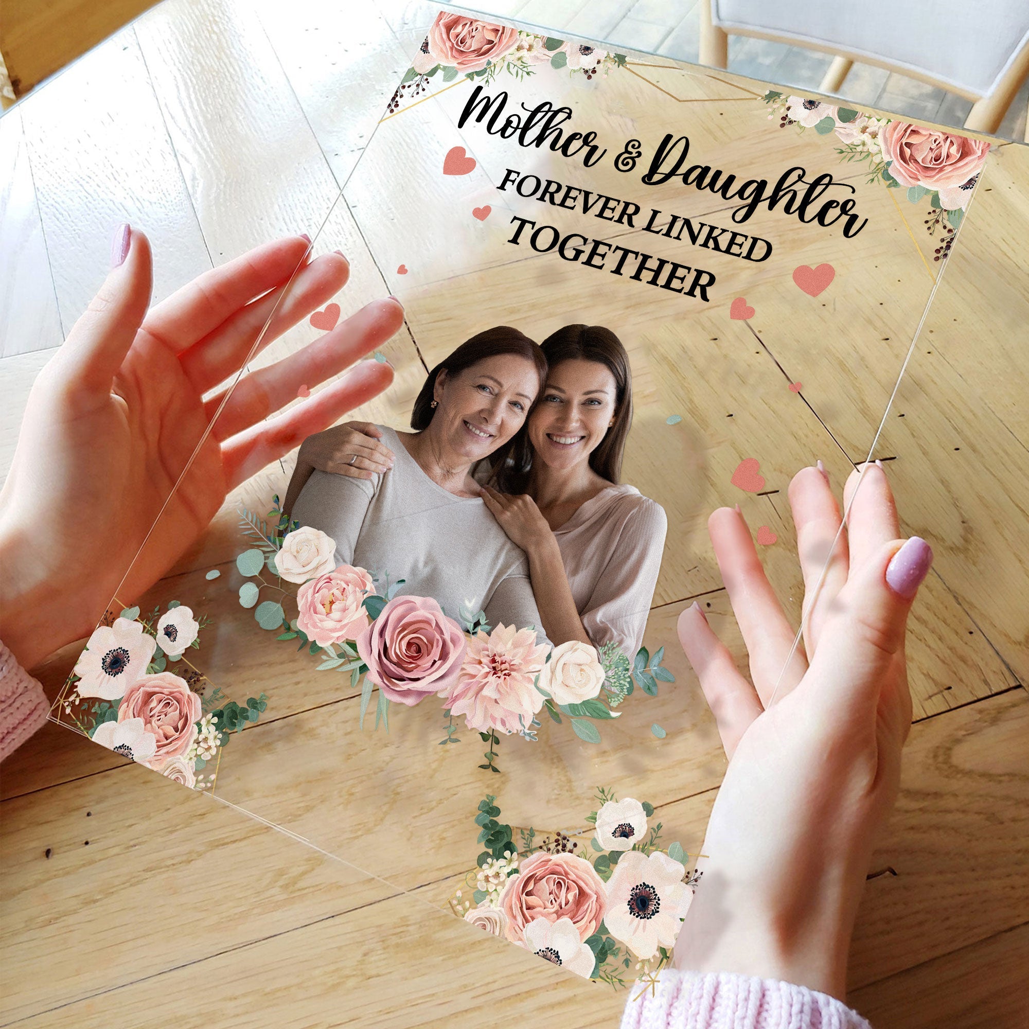 Love Between Mother And Daughter Is Forever - Personalized Acrylic Photo Plaque