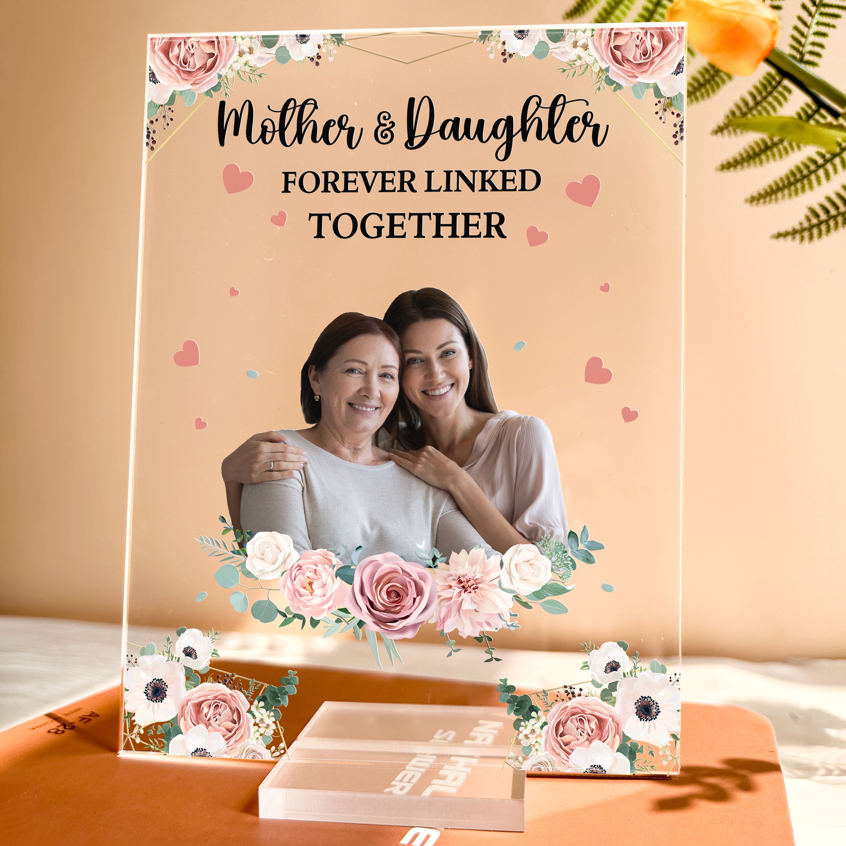 Love Between Mother And Daughter Is Forever - Personalized Acrylic Photo Plaque