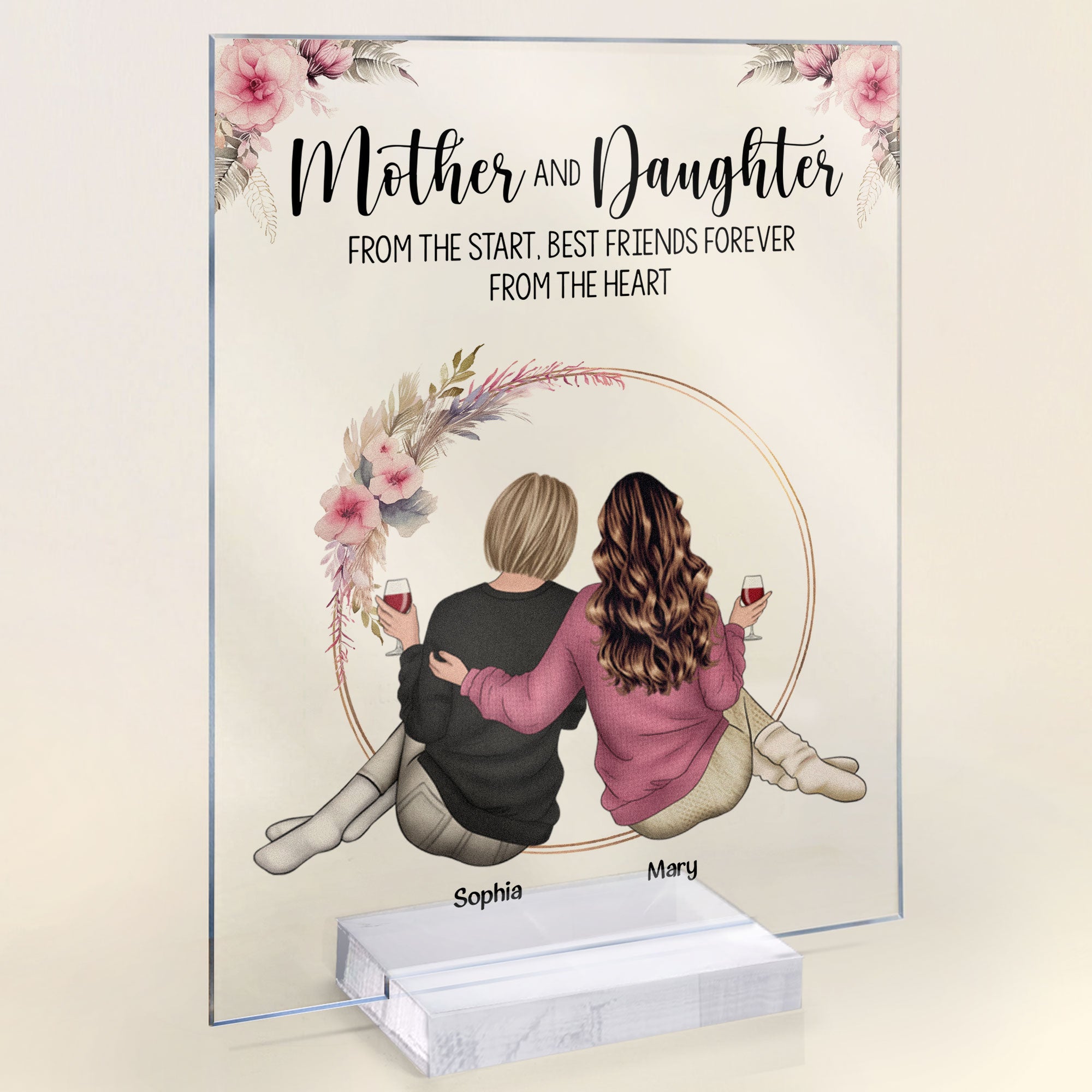 Mother And Daughter Best Friends Forever - Personalized Acrylic Plaque