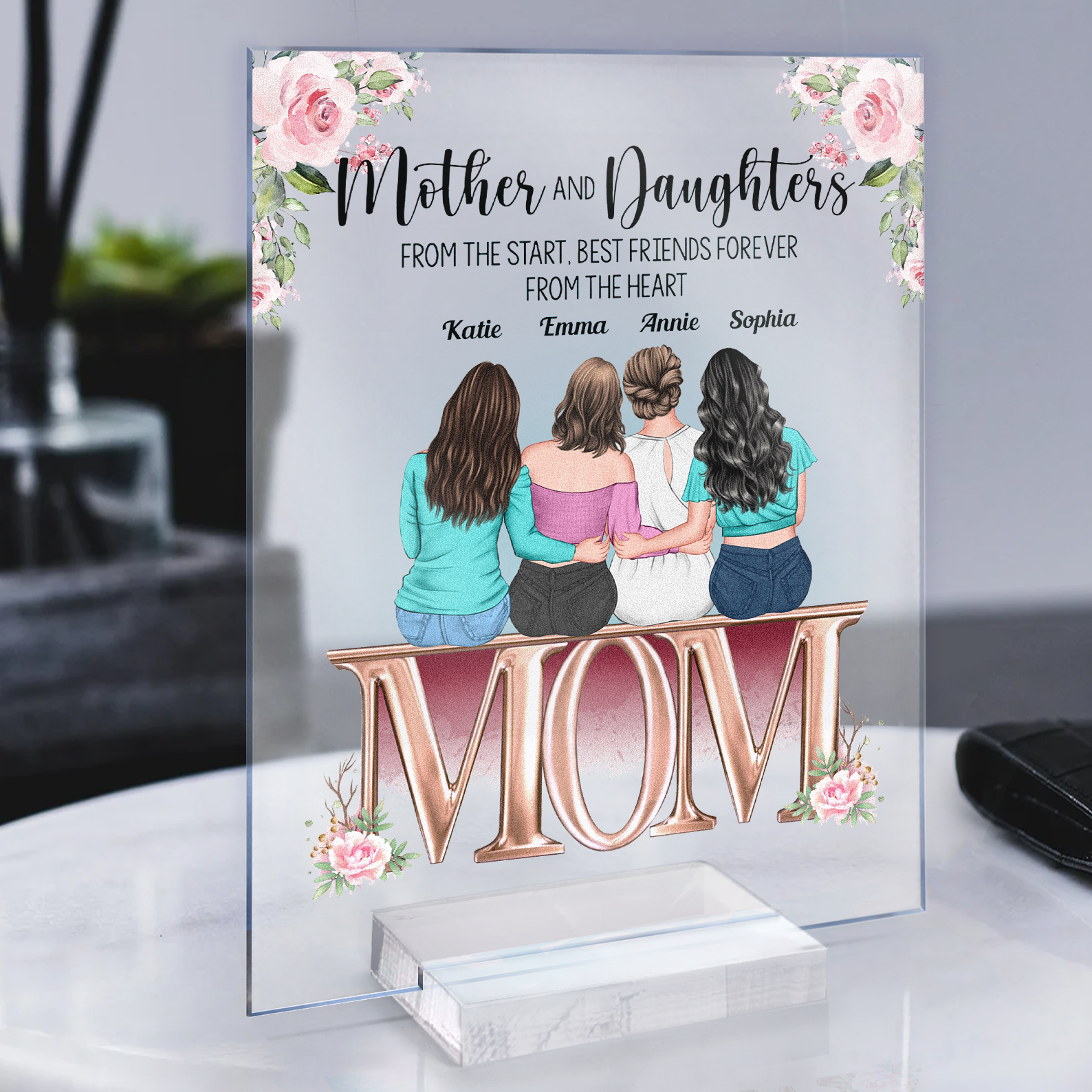 Mother And Daughter - Personalized Acrylic Plaque