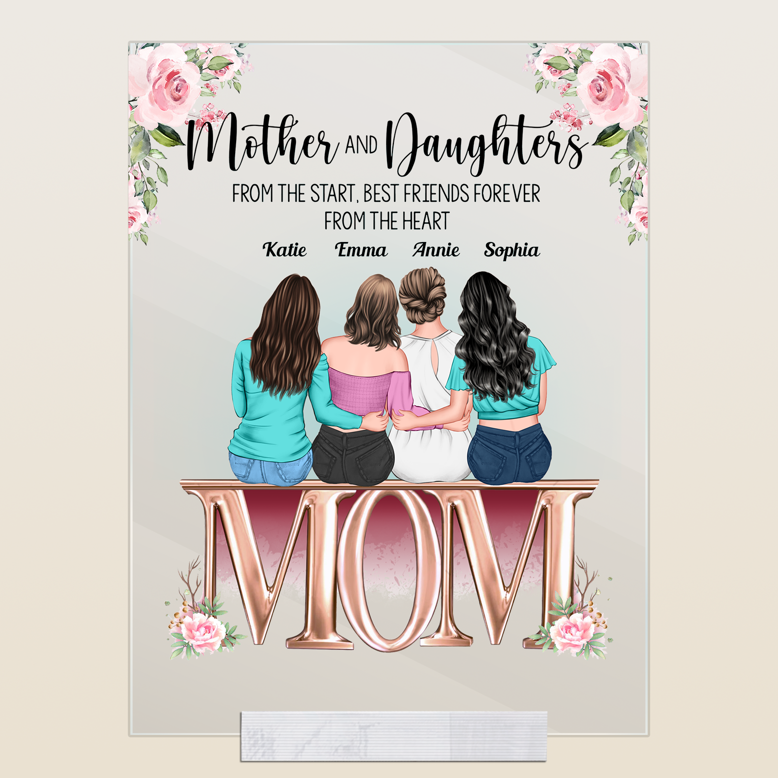 Mother And Daughter - Personalized Acrylic Plaque