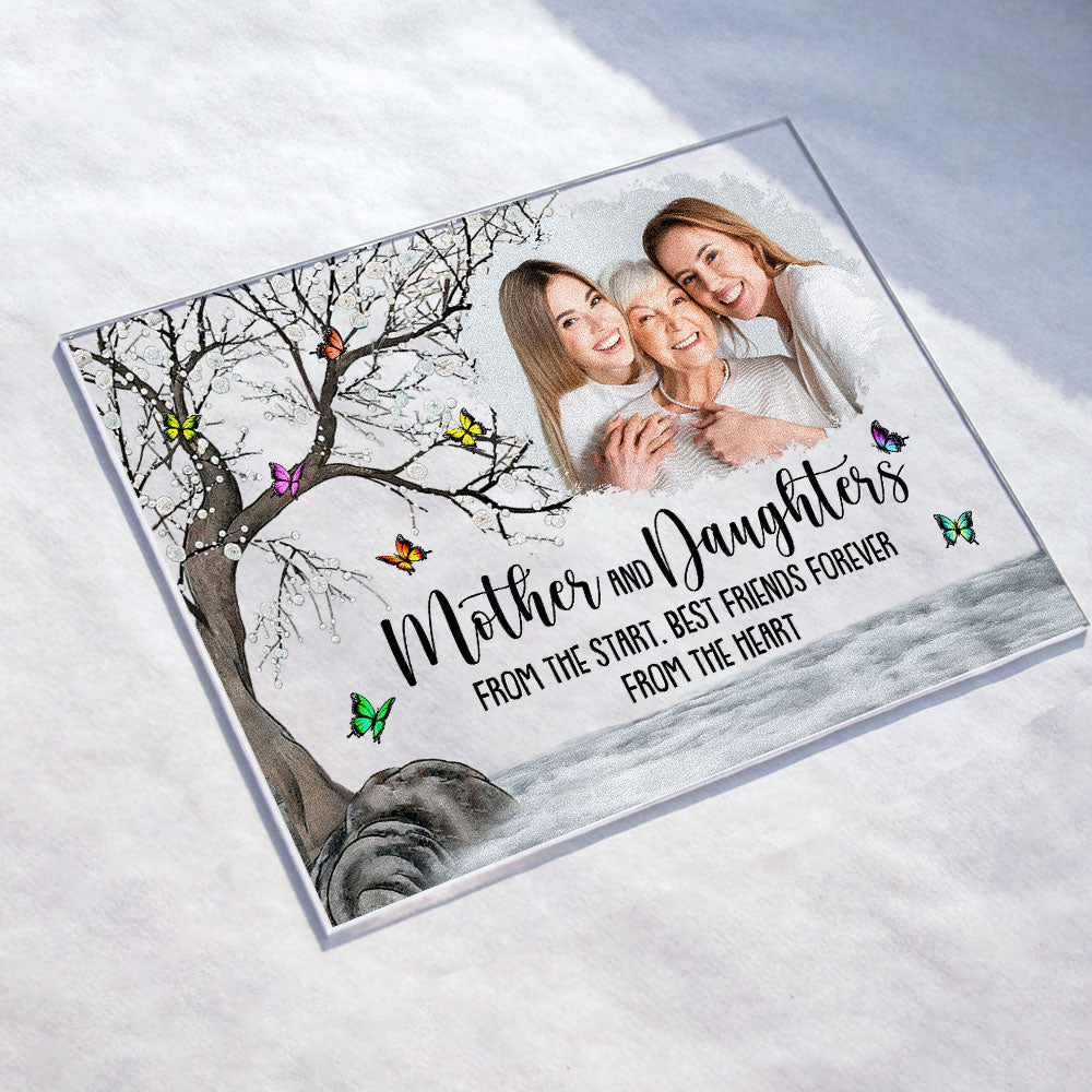 Mother And Daughters Best Friends Forever - Personalized Acrylic Photo Plaque