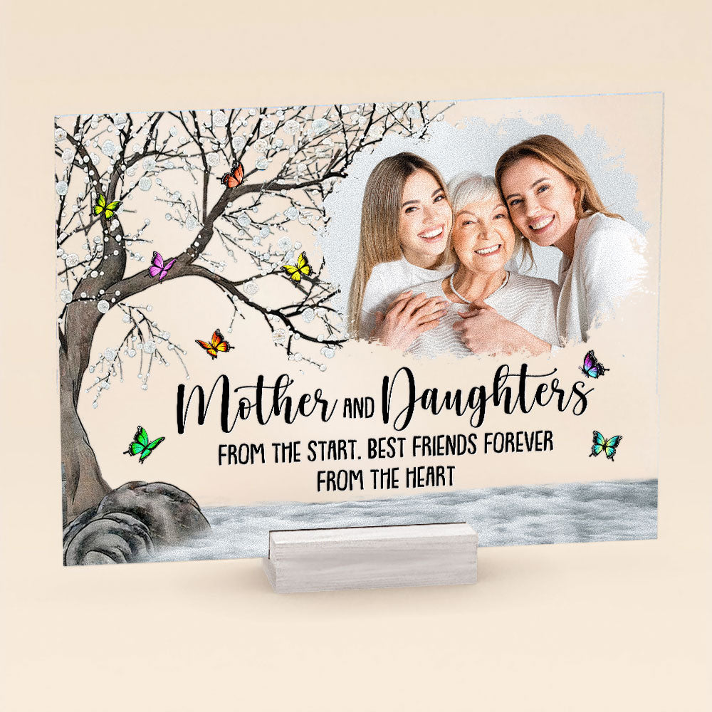 Mother And Daughters Best Friends Forever - Personalized Acrylic Photo Plaque