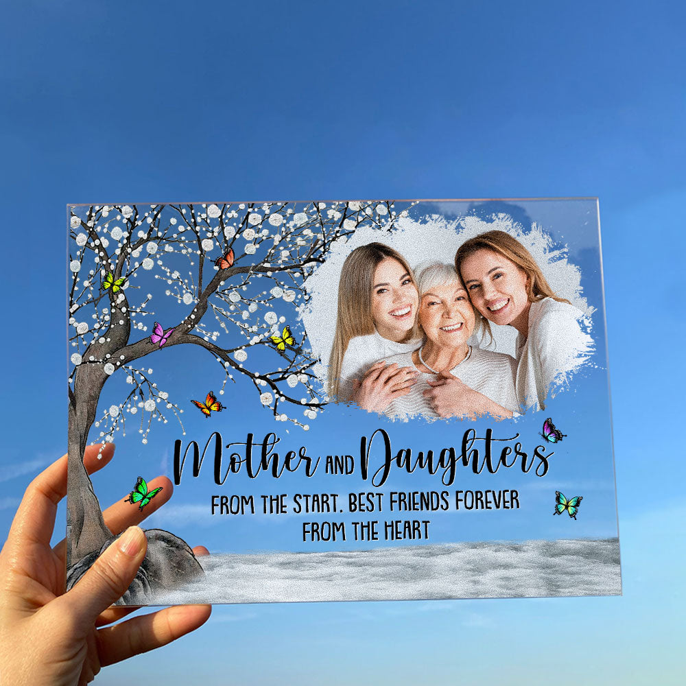 Mother And Daughters Best Friends Forever - Personalized Acrylic Photo Plaque