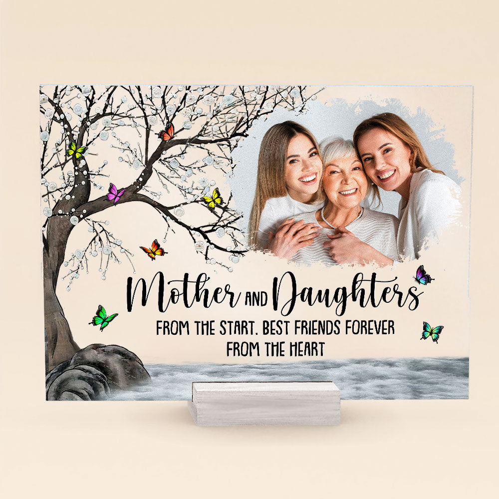 Mother And Daughters Best Friends Forever - Personalized Acrylic Photo Plaque