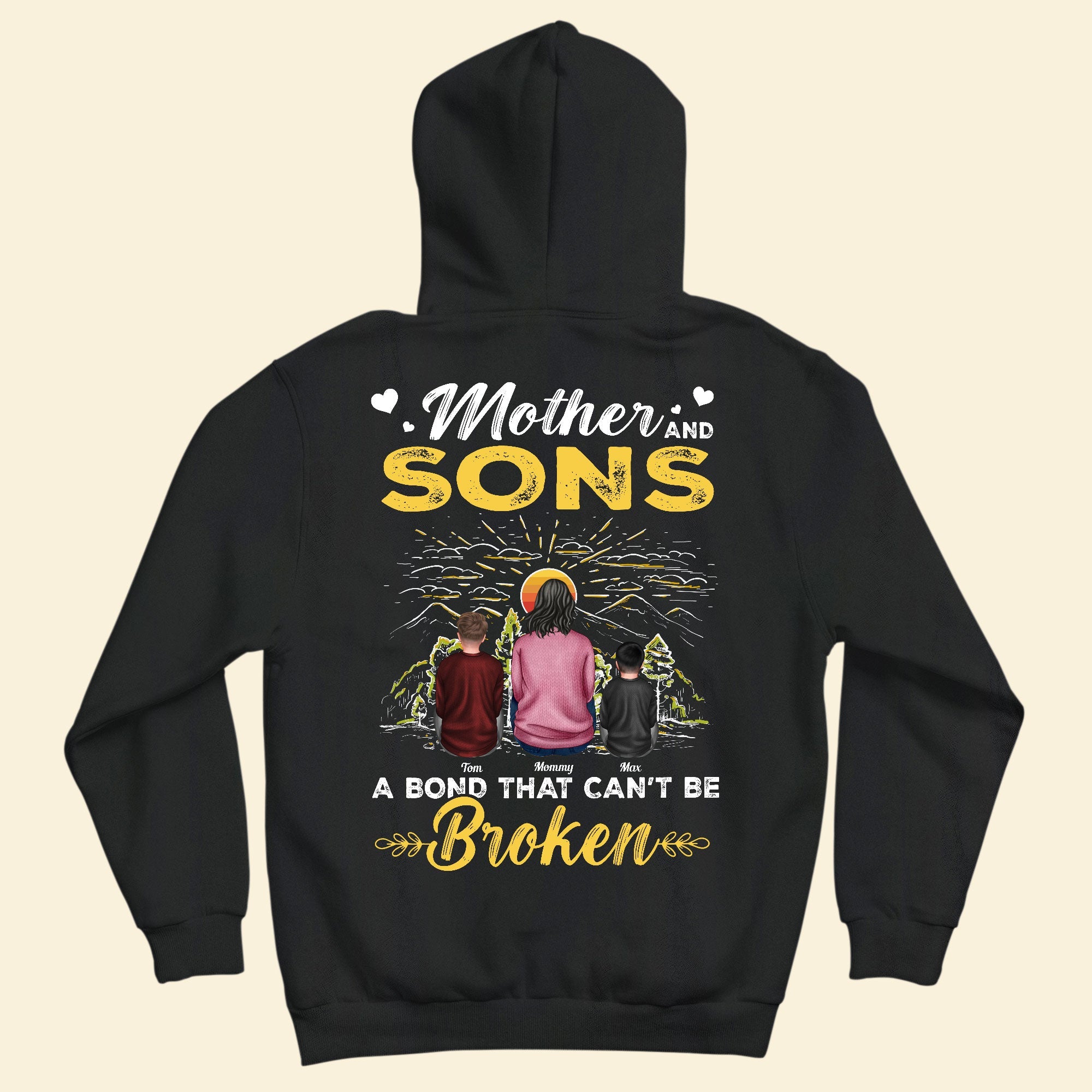 Mother And Son A Bond That Can't Be Broken - Personalized Back Printed Shirt