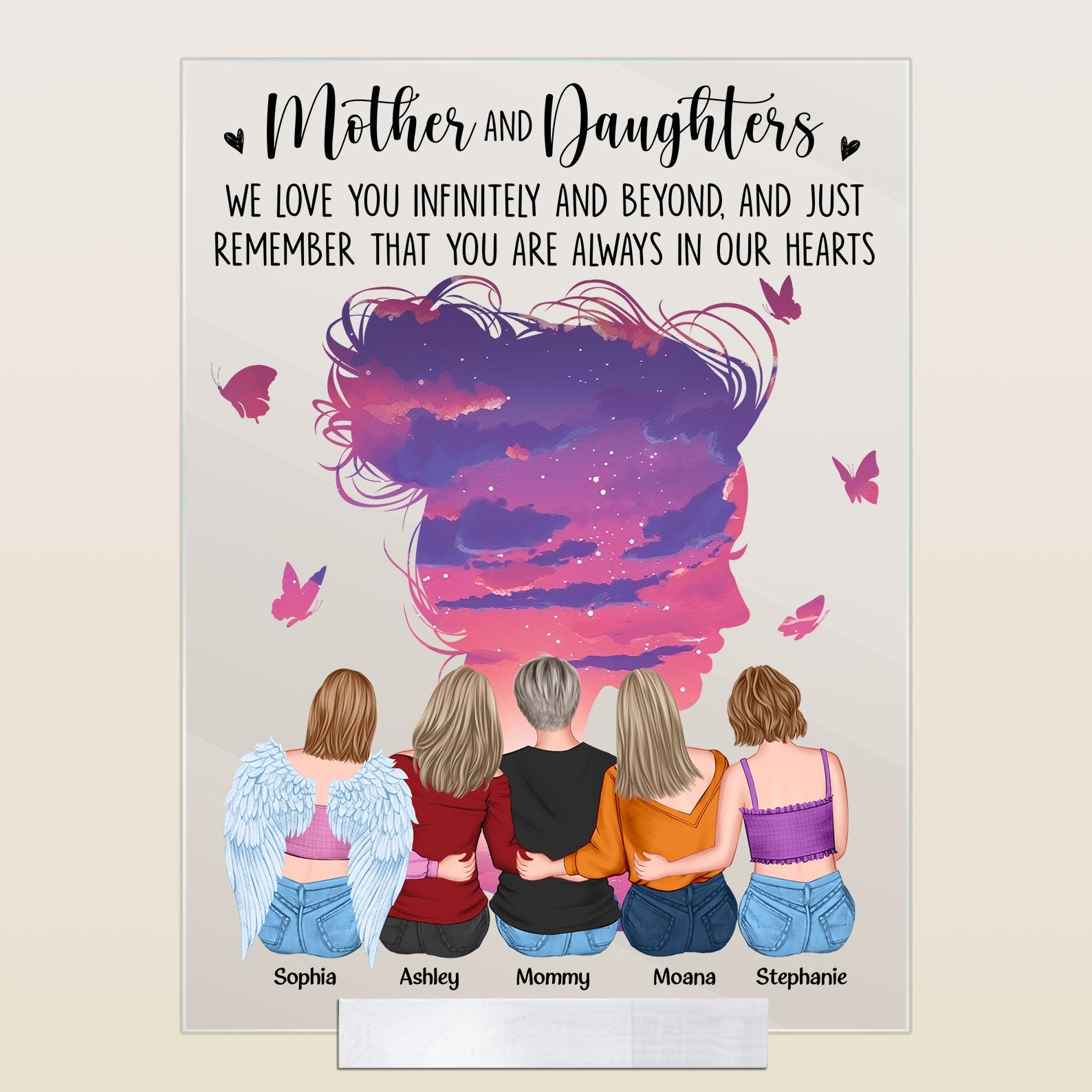 Mother & Daughters A Special Bond - Personalized Acrylic Plaque