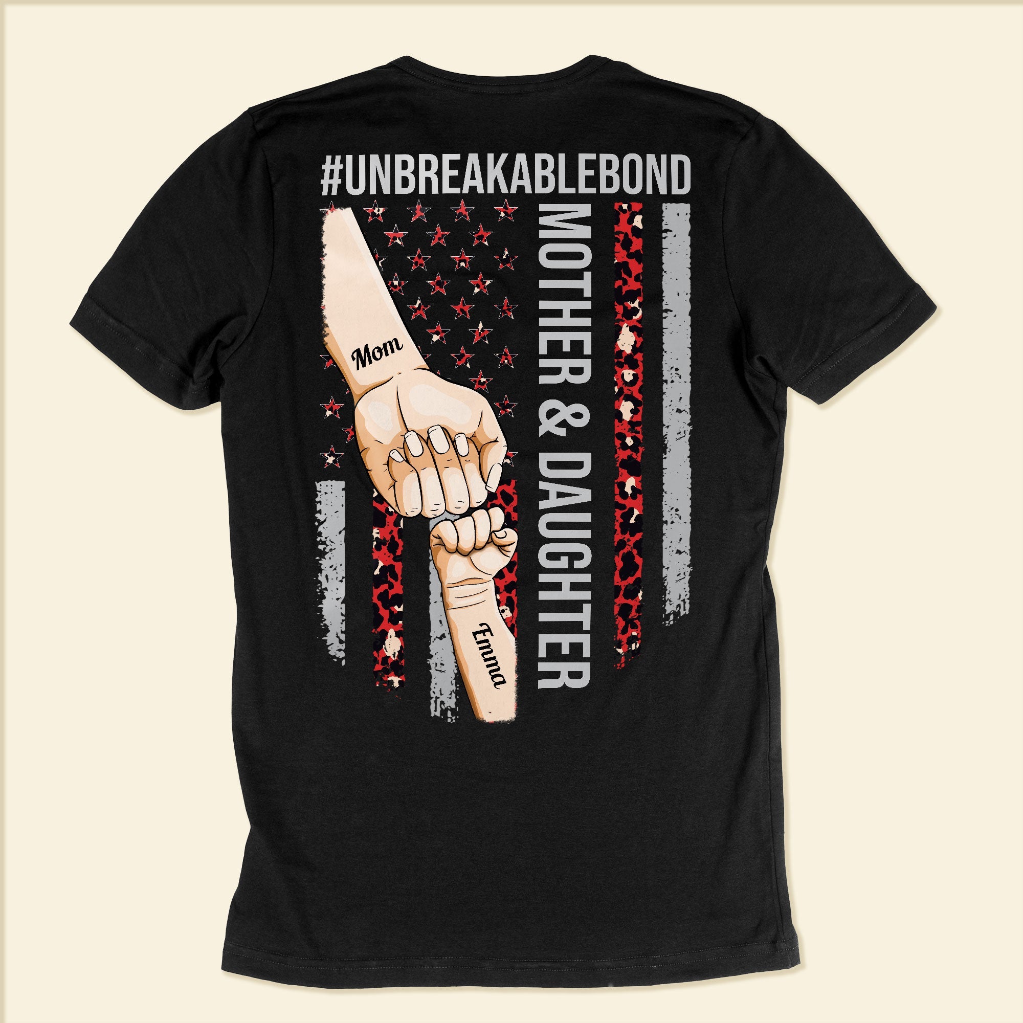 Mother & Son Unbreakable Bond - Personalized Back Printed Shirt