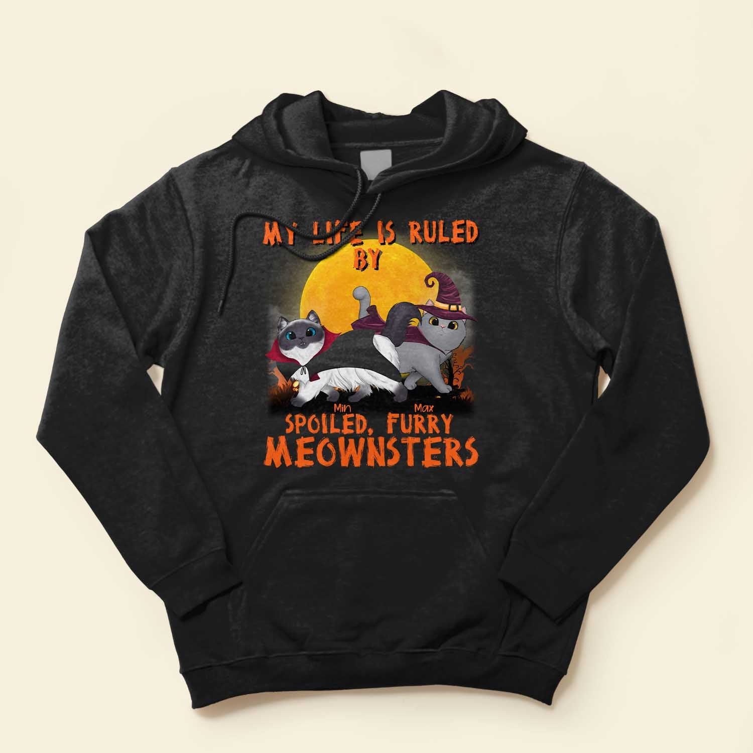 Mother, Father Of Meownsters - Personalized Shirt - Halloween Gift For Cat Lovers - Walking Cat