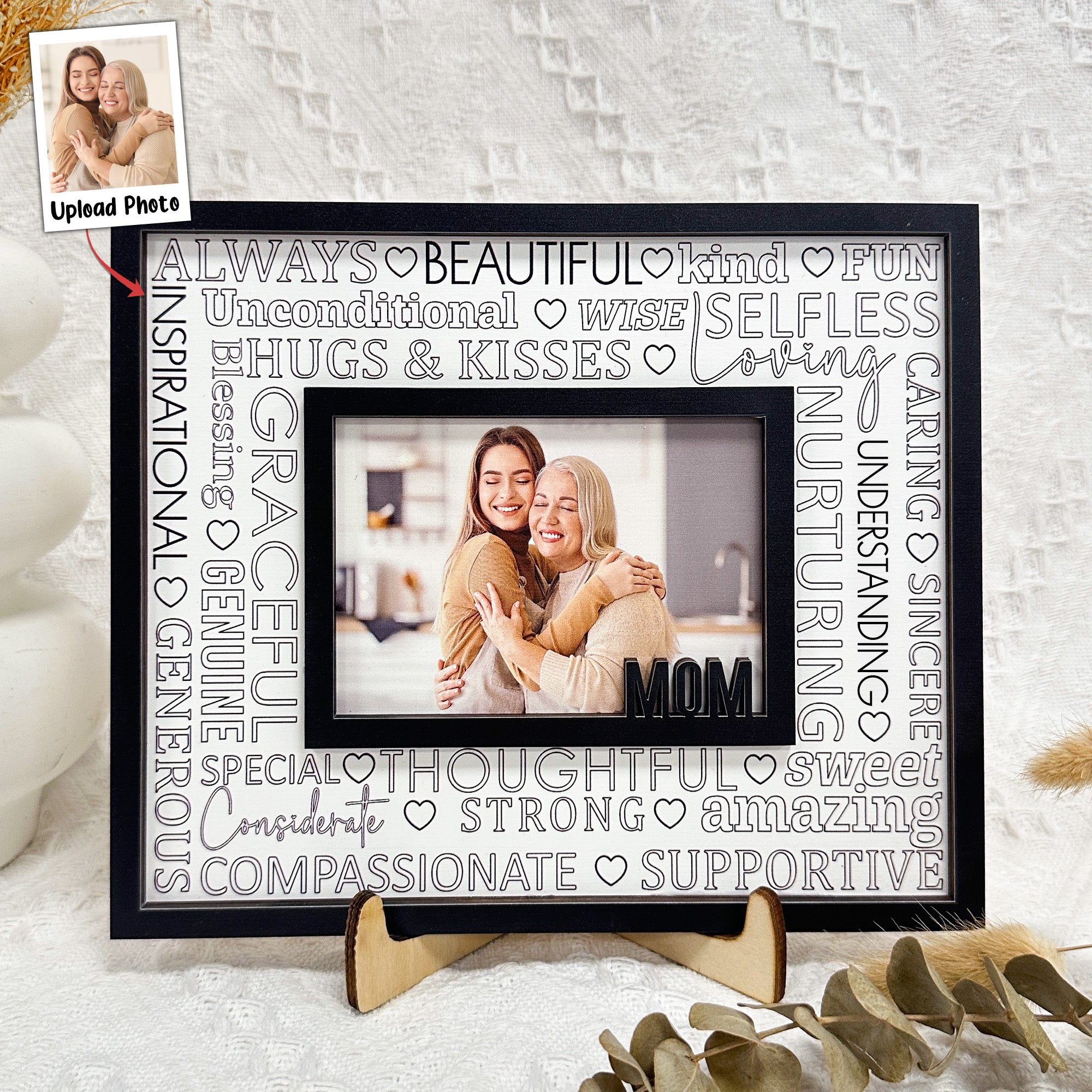 Mother's Day Gift For Mom - Always Beautiful Kind - Personalized Wooden Photo Plaque