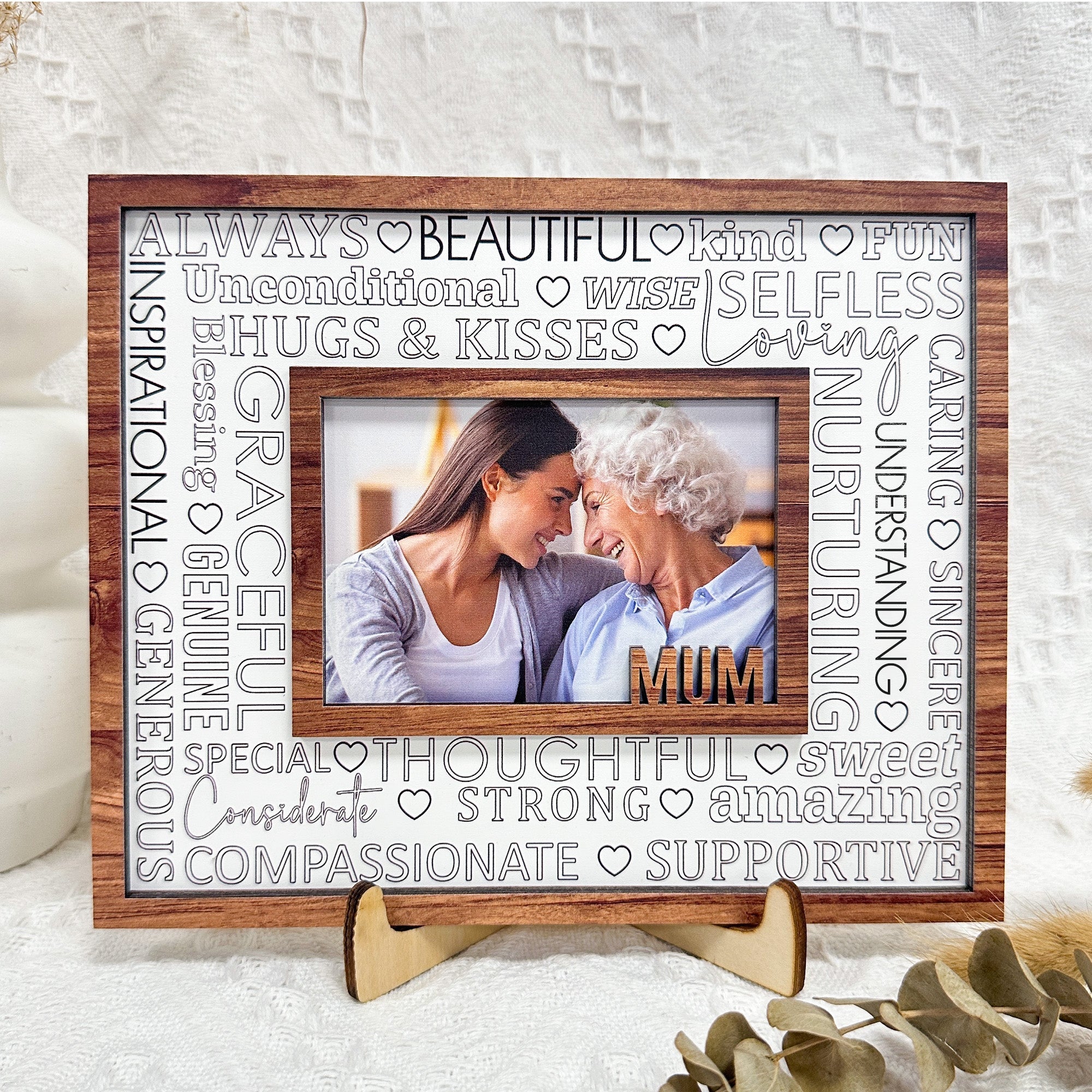 Mother's Day Gift For Mom - Always Beautiful Kind - Personalized Wooden Photo Plaque