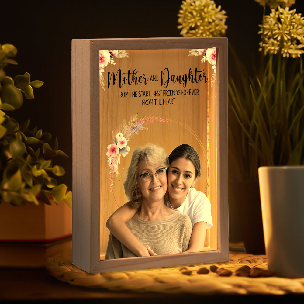 Mother's Day Gift From Daughter And Son - Personalized Photo Frame Light Box