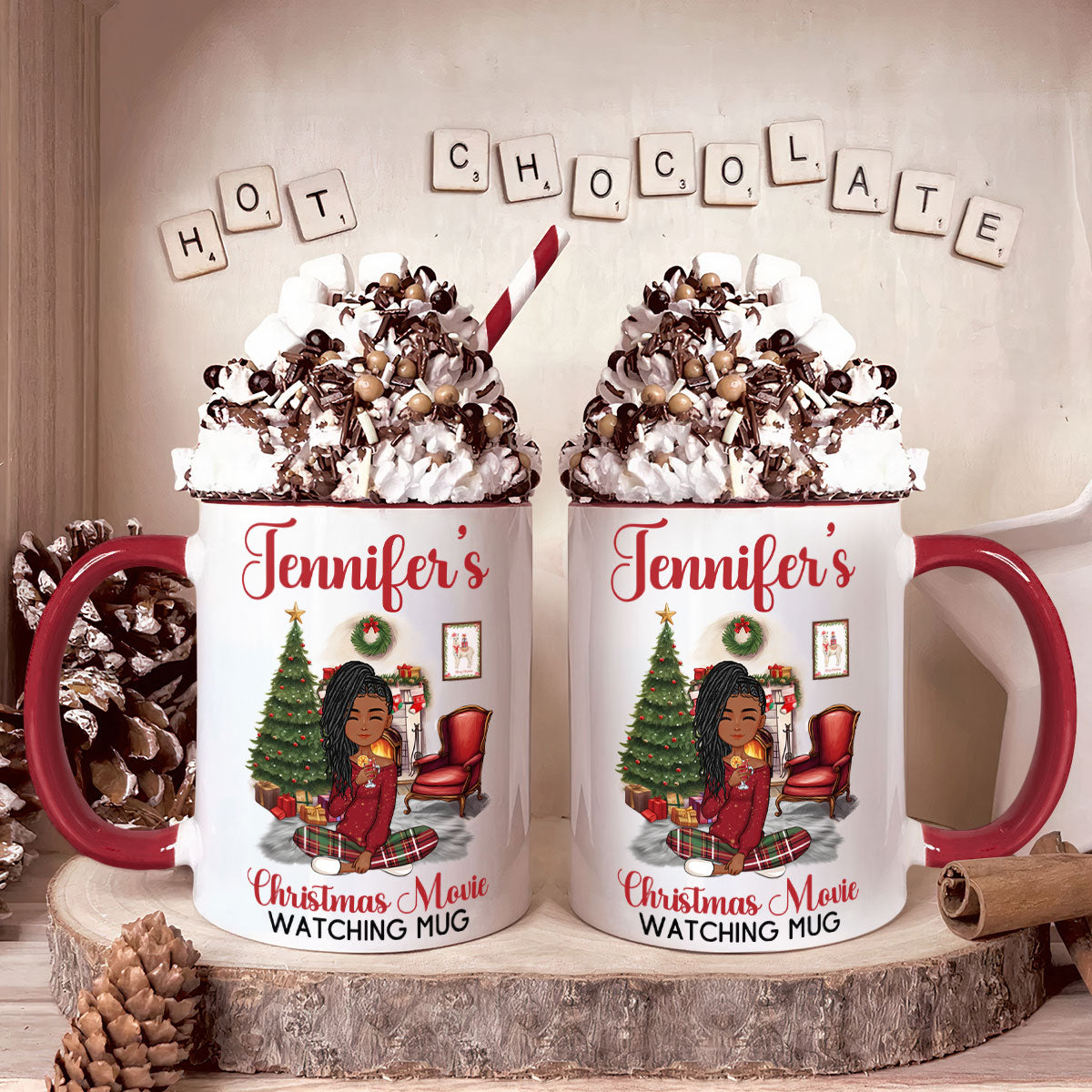 My Christmas Movie Watching Mug - Personalized Accent Mug