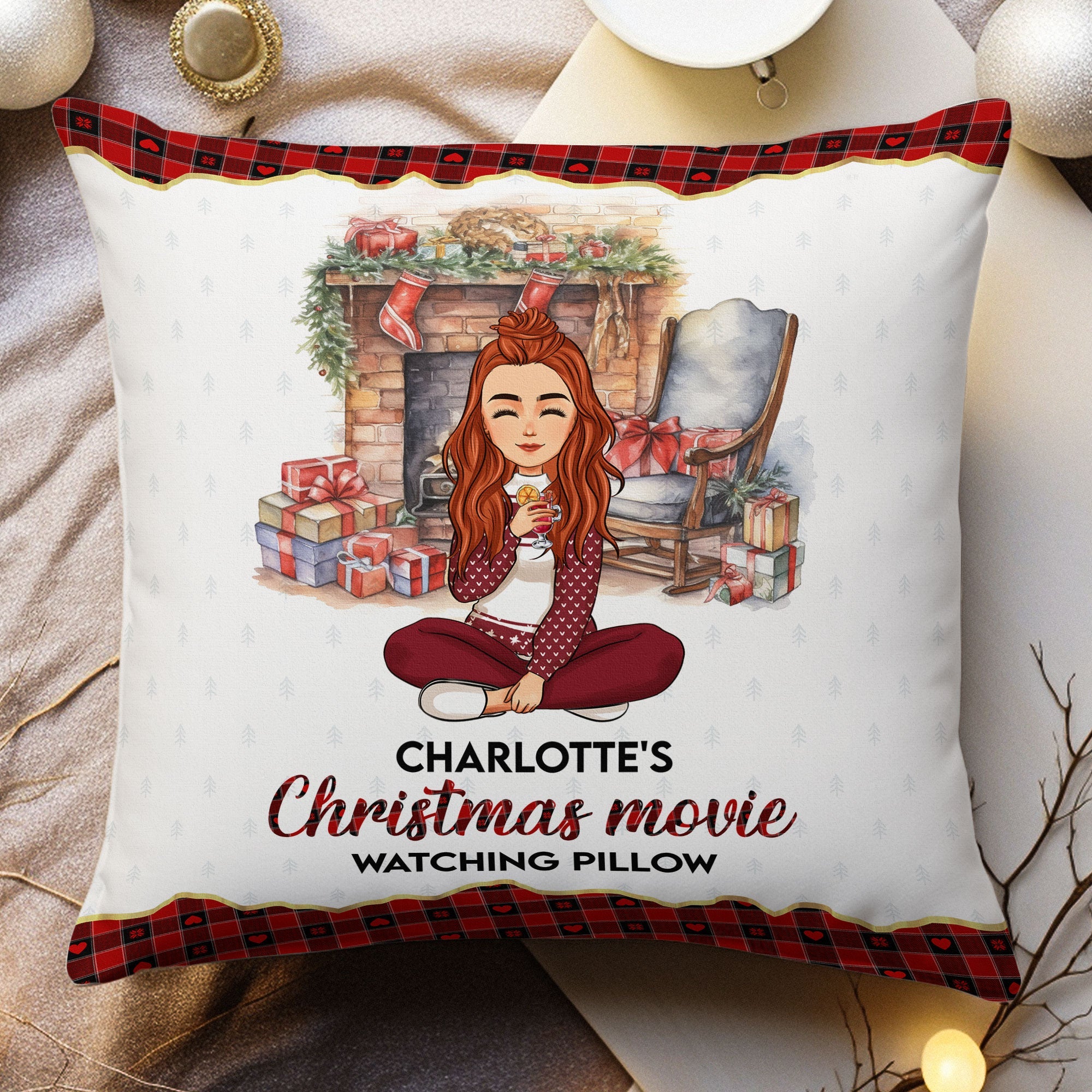 My Christmas Movie Watching Pillow - Personalized Pillow (Insert Included)