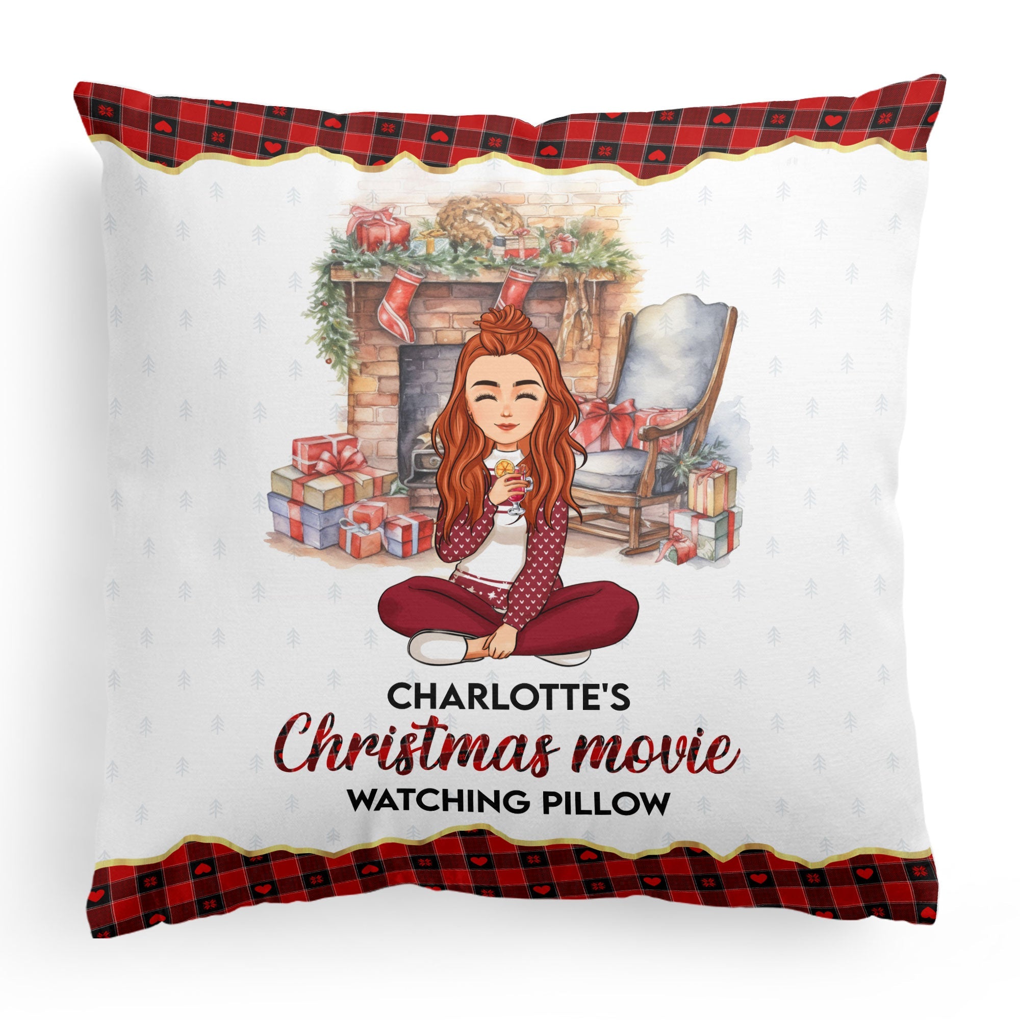 My Christmas Movie Watching Pillow - Personalized Pillow (Insert Included)