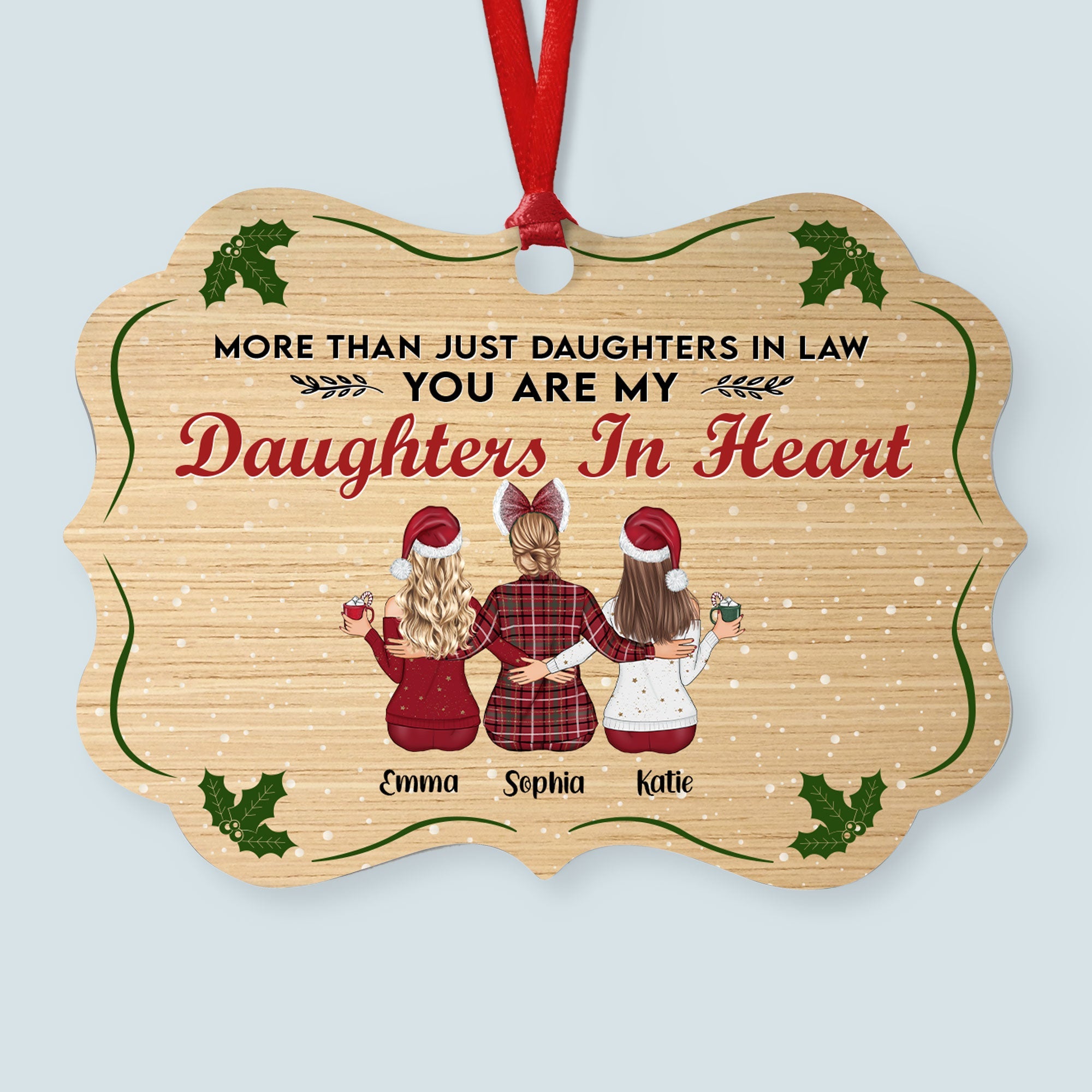 My Daughter In Heart - Personalized Aluminum Ornament - Christmas Gift For Mother-in-law, Daughter-in-law