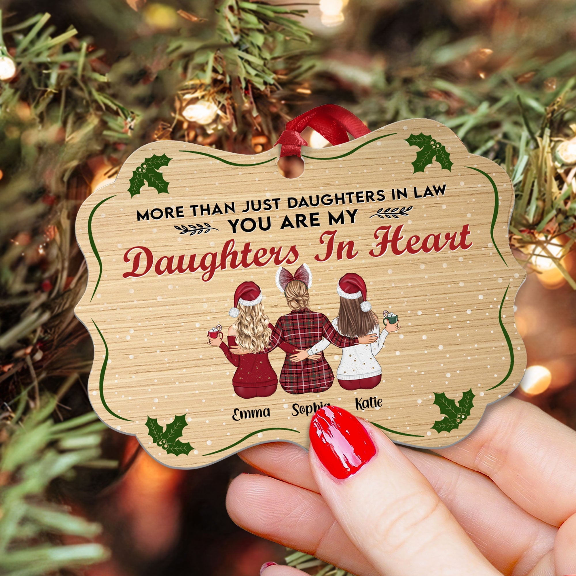 My Daughter In Heart - Personalized Aluminum Ornament - Christmas Gift For Mother-in-law, Daughter-in-law