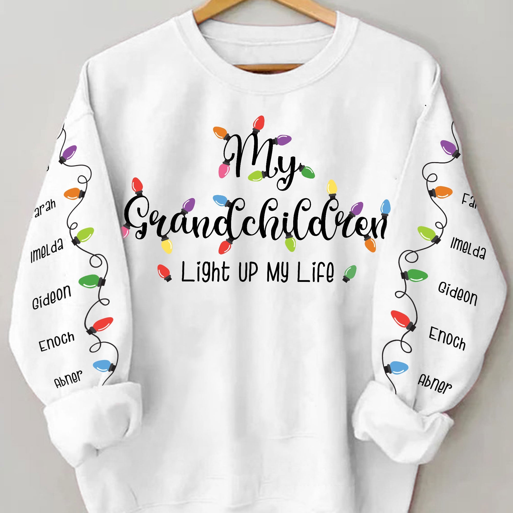 My Grandchildren Light Up My Life - Personalized Sweatshirt